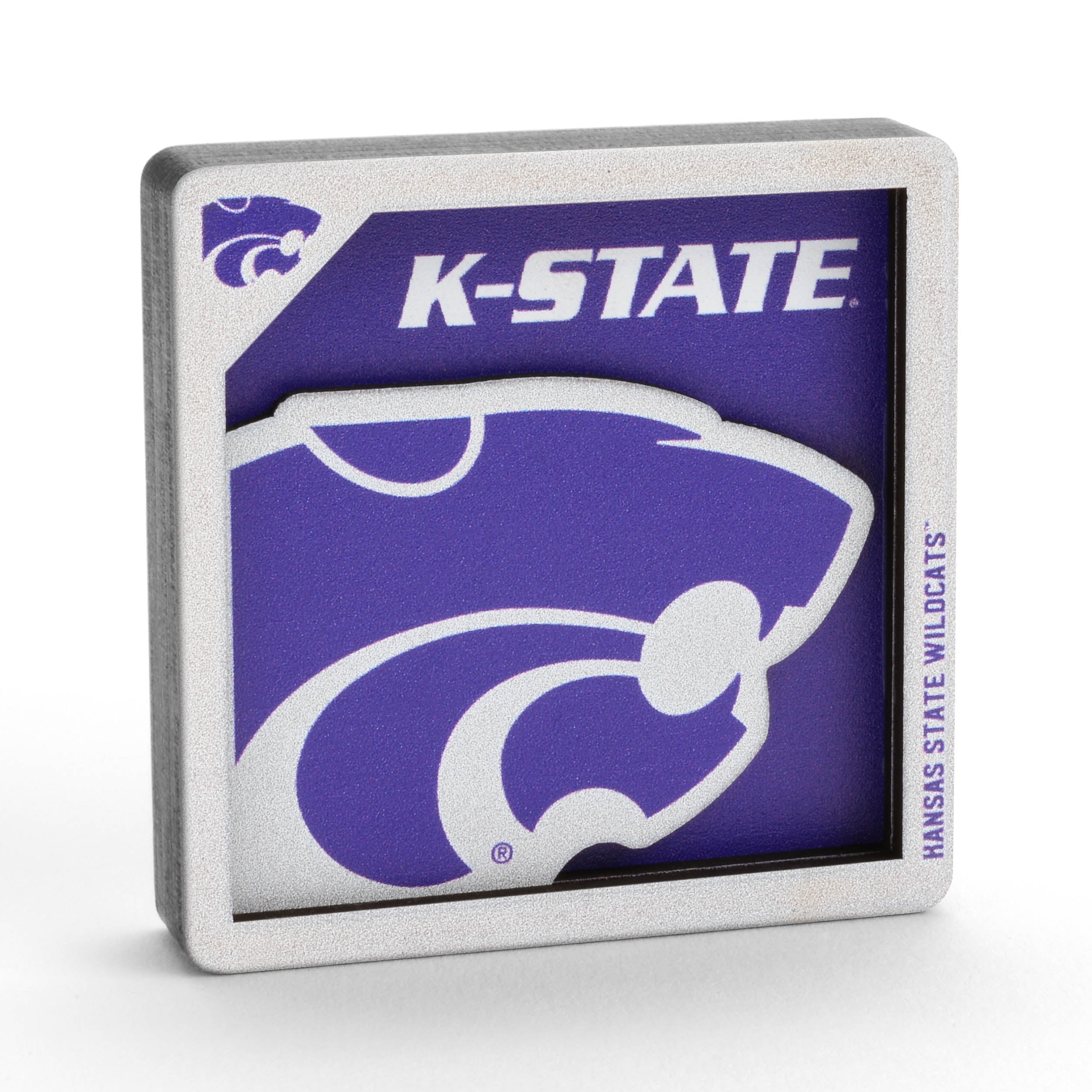 YouTheFan NCAA Kansas State Wildcats 3D Logo Series Magnet