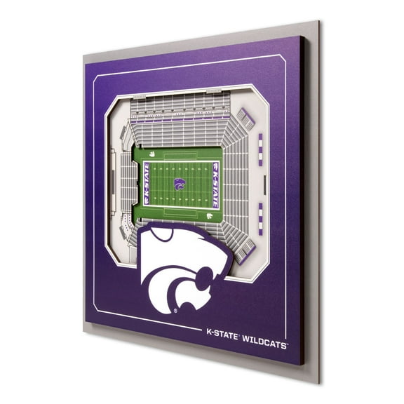 YouTheFan NCAA Kansas State Wildcats Stadium Series 3D Wall Art