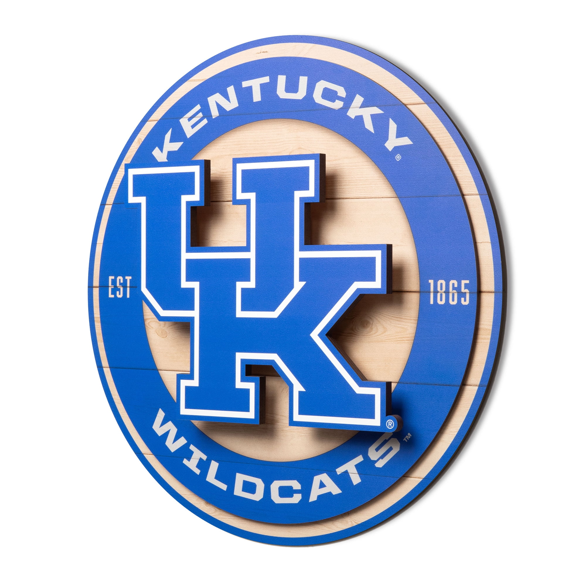 IDNA Kentucky Wildcats 15" x 15" 3DX Logo Circle Backer Wall Art