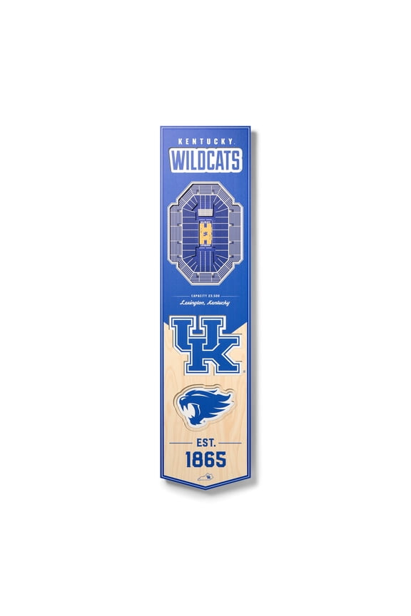Kentucky Wildcats 8'' x 32'' 3D StadiumView Banner