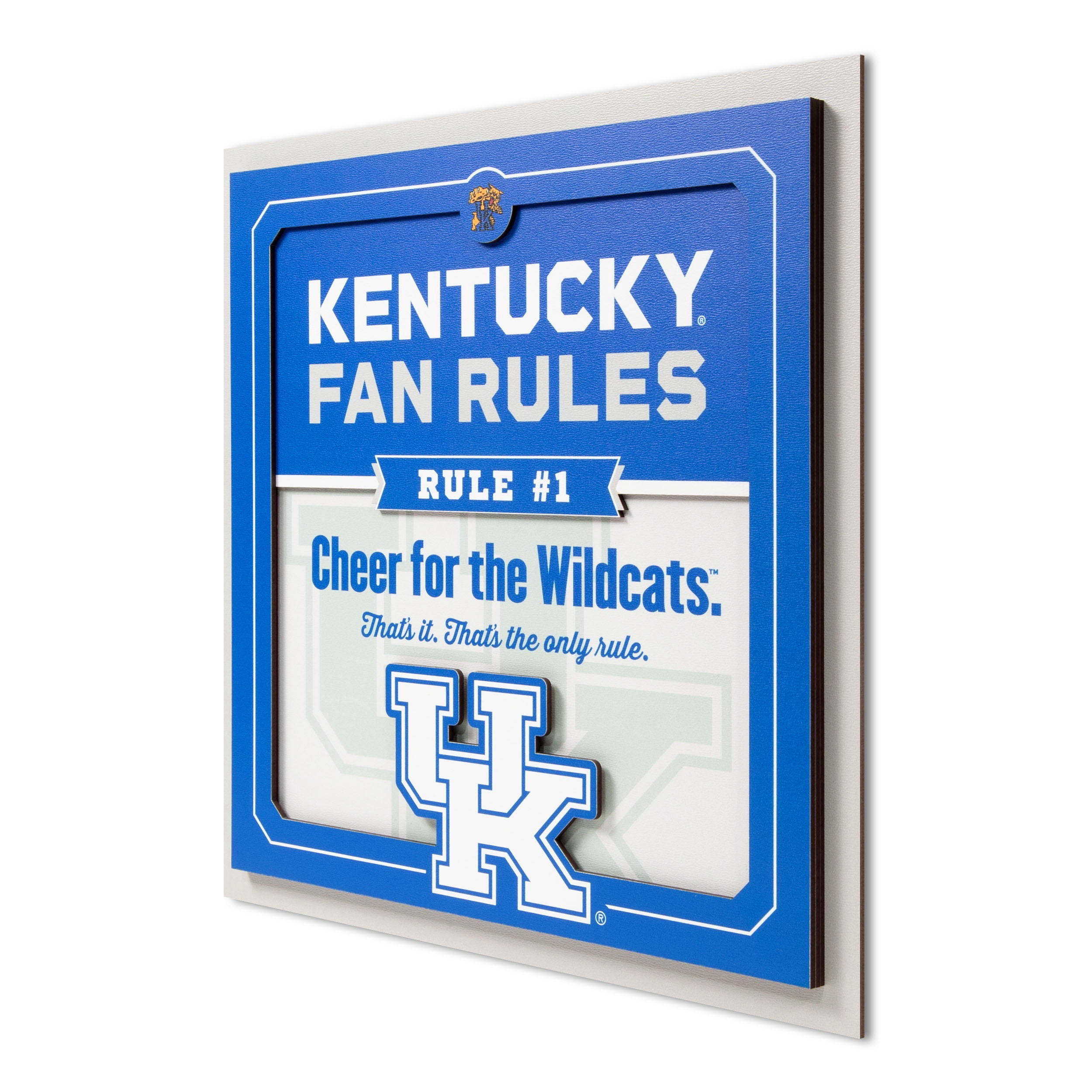 YouTheFan NCAA Kentucky Wildcats Fan Rules 3D Wall Art