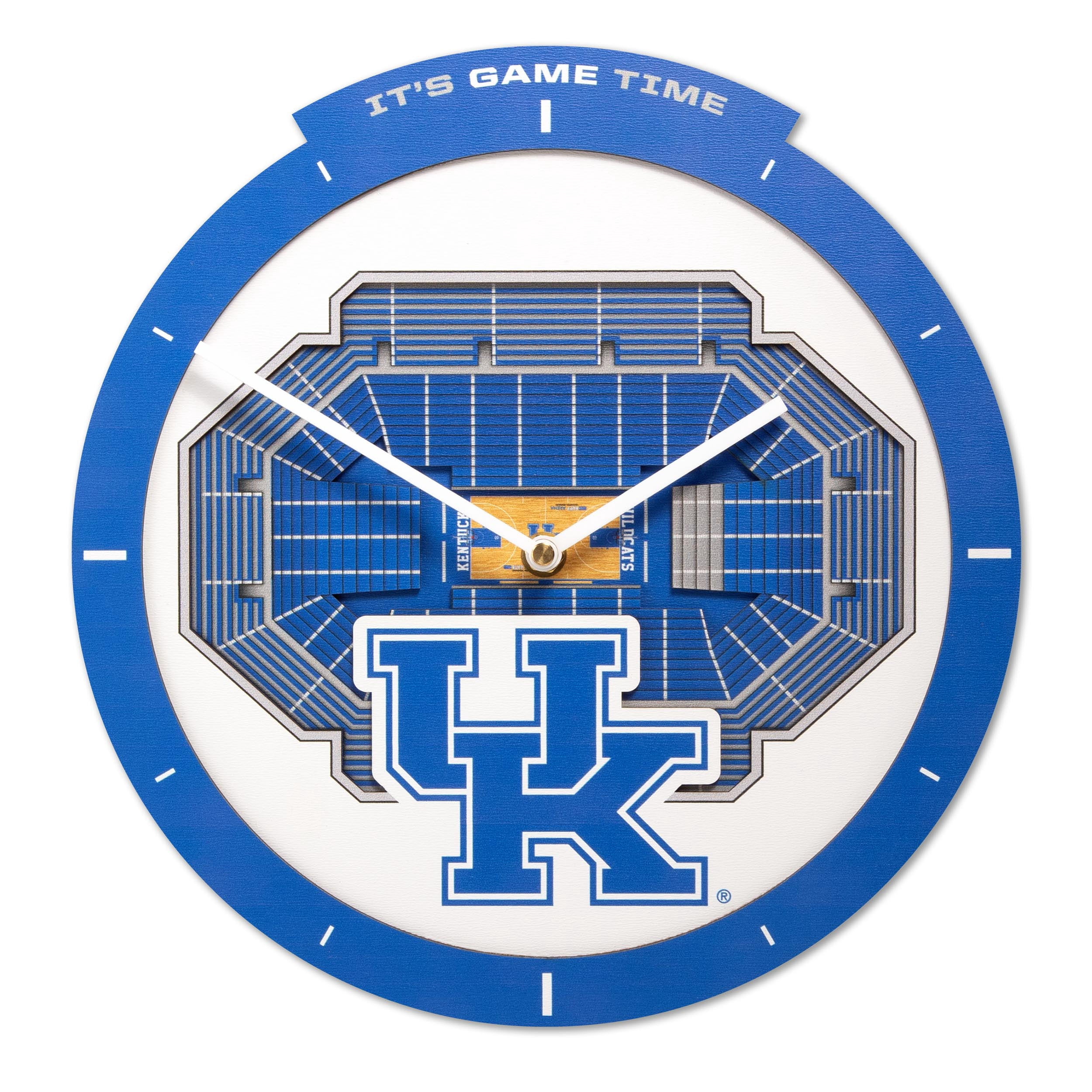 YouTheFan NCAA Kentucky Wildcats Stadiumview 3D Wall Clock