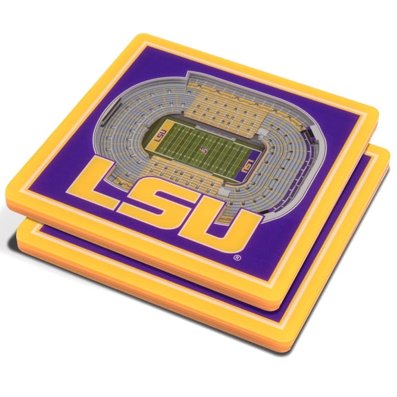 IDNA LSU Tigers Purple 3D StadiumViews Coasters