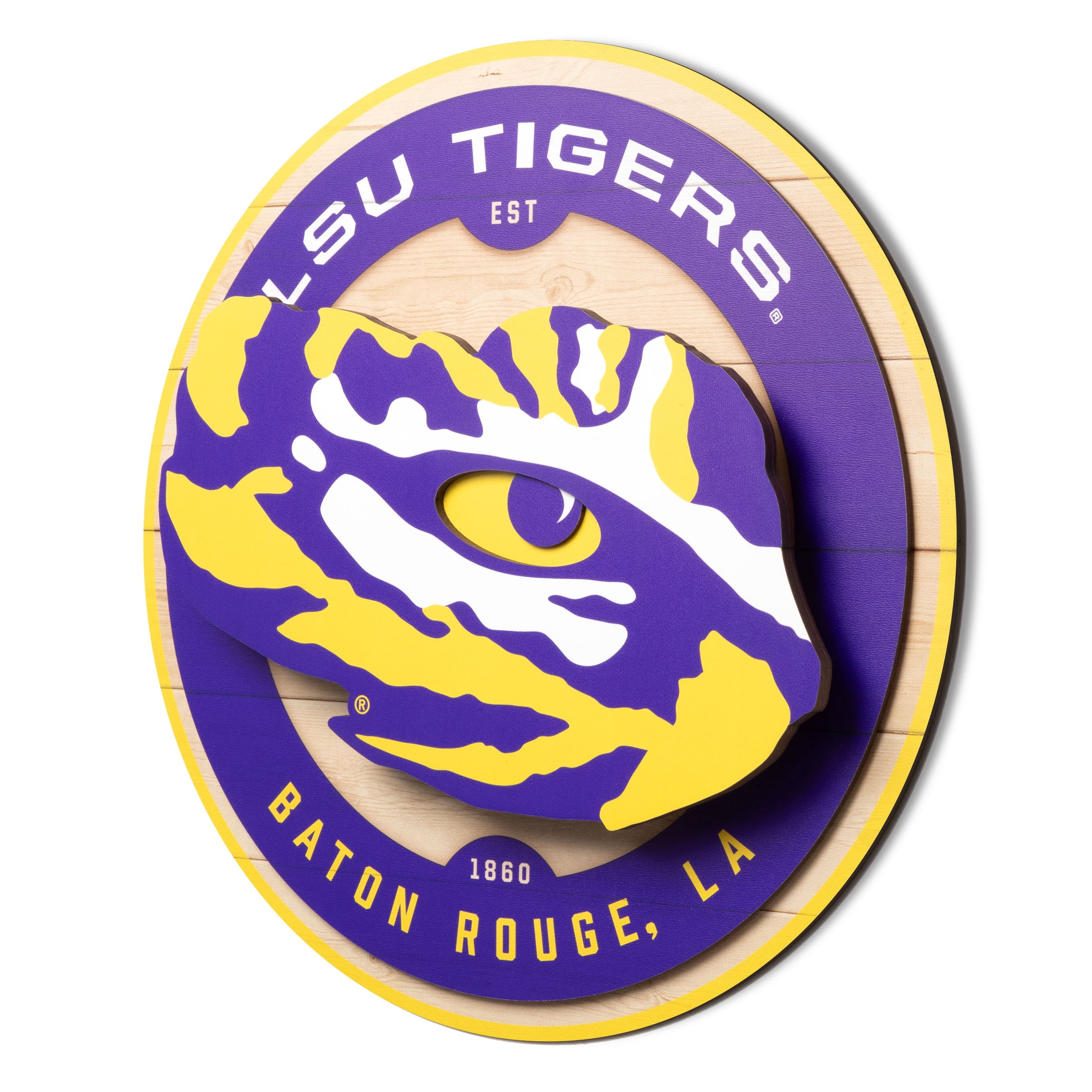 YouTheFan NCAA LSU Tigers 3DX Circle Wall Art