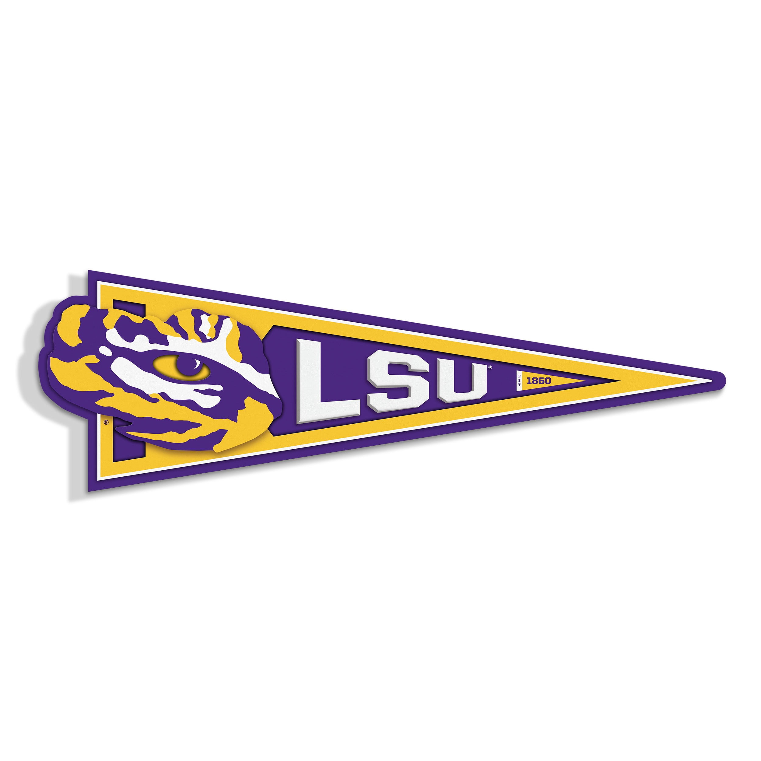 YouTheFan NCAA LSU Tigers Pennant Sign