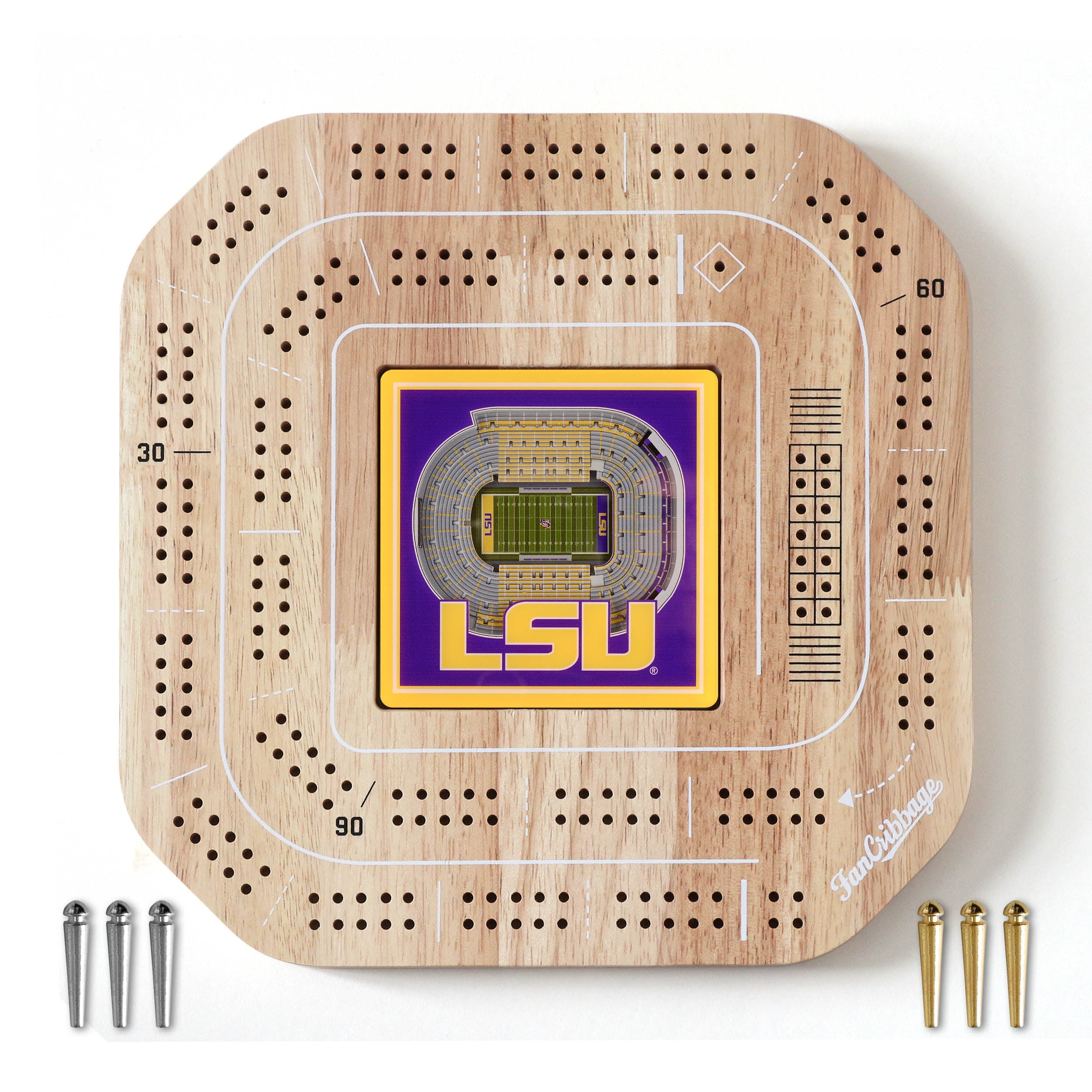 YouTheFan NCAA LSU Tigers Stadiumview Cribbage