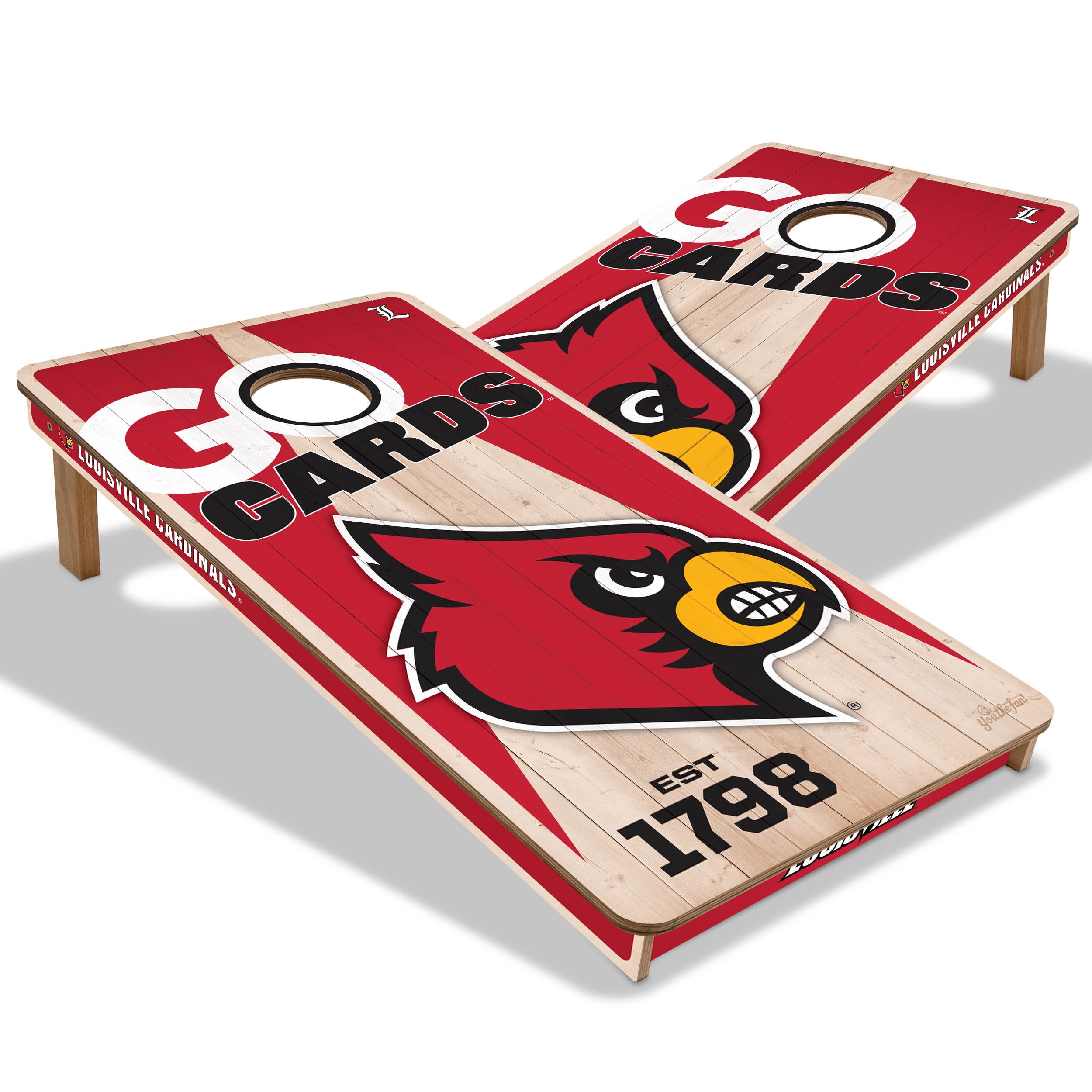 YouTheFan NCAA Louisville Cardinals 2' x 4' Cornhole Game No Bags