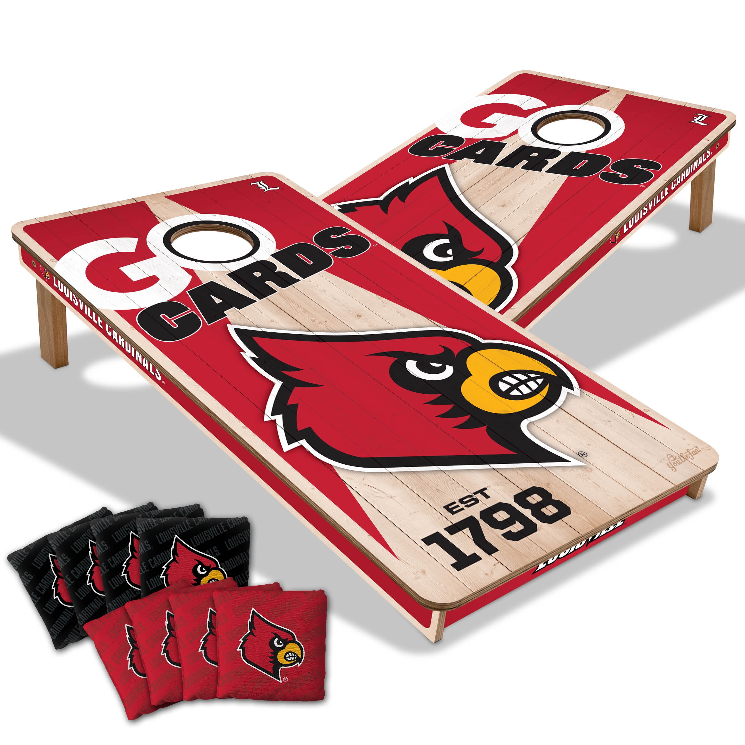 YouTheFan NCAA Louisville Cardinals 2' x 4' Cornhole Game