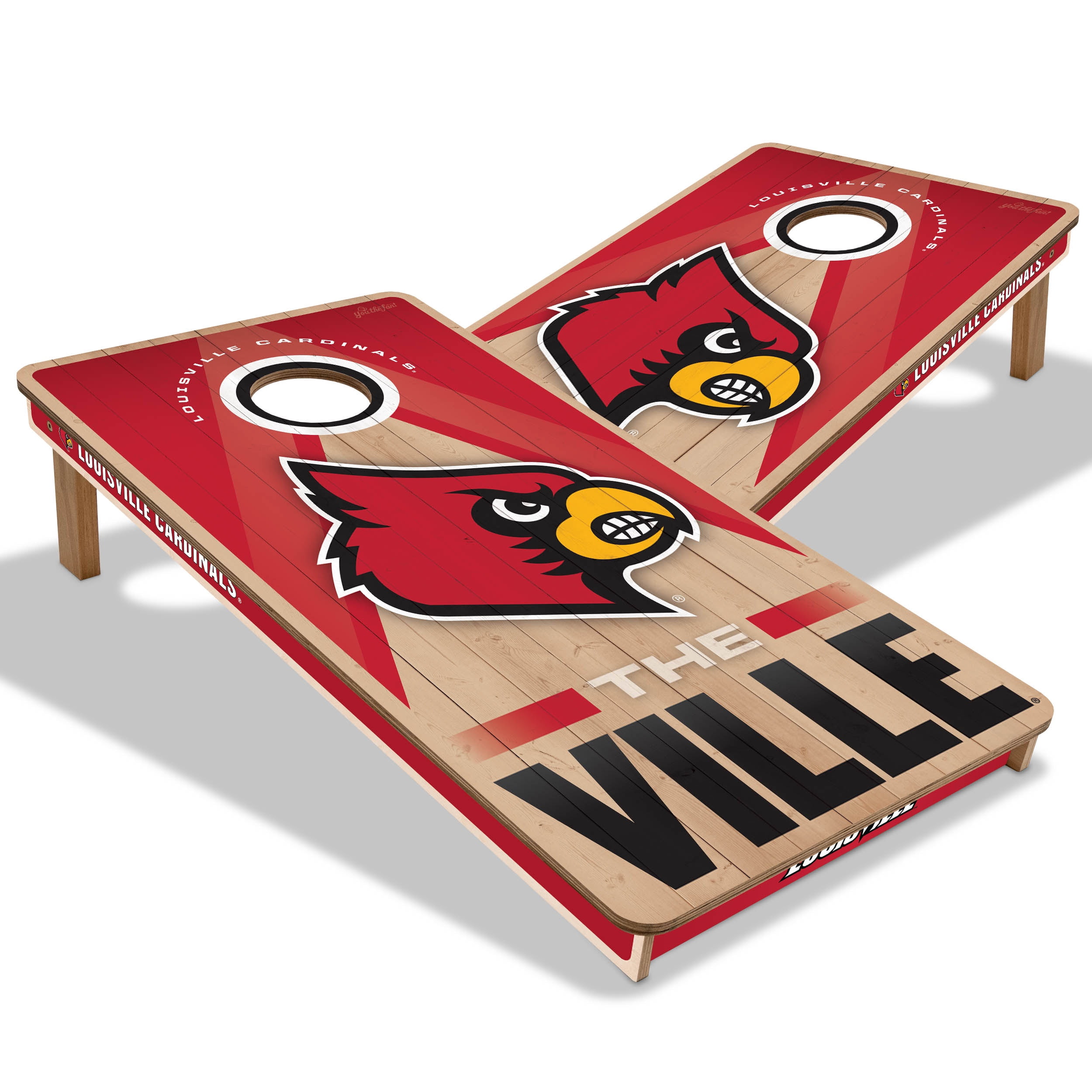 YouTheFan NCAA Louisville Cardinals 2x4 Slogan Series Cornhole NO BAGS