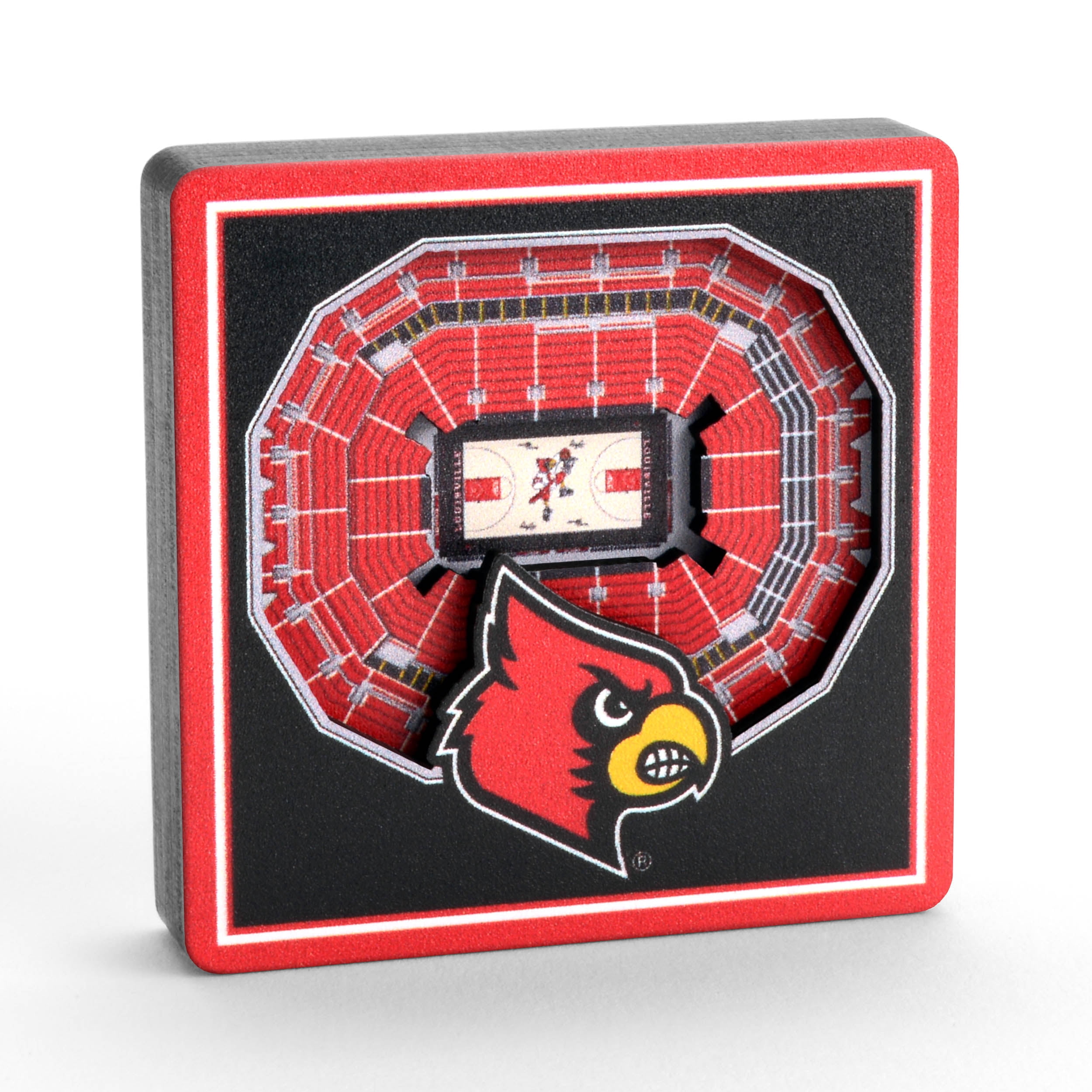 YouTheFan NCAA Louisville Cardinals 3D StadiumView Magnet