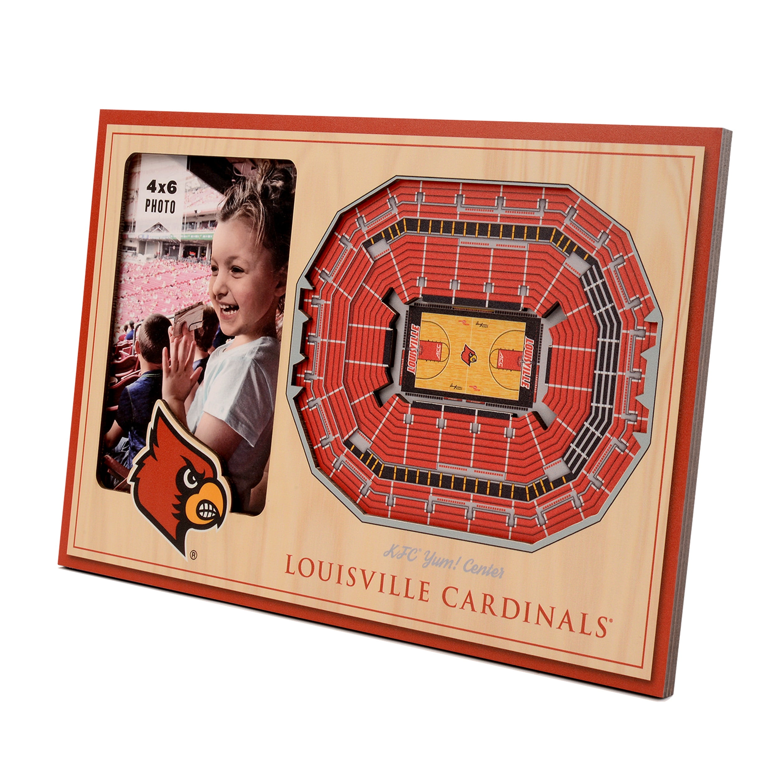 YouTheFan NCAA Louisville Cardinals 3D StadiumView Picture Frame