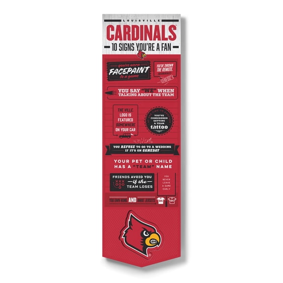 YouTheFan NCAA Louisville Cardinals 3D Top 10 Wall Art