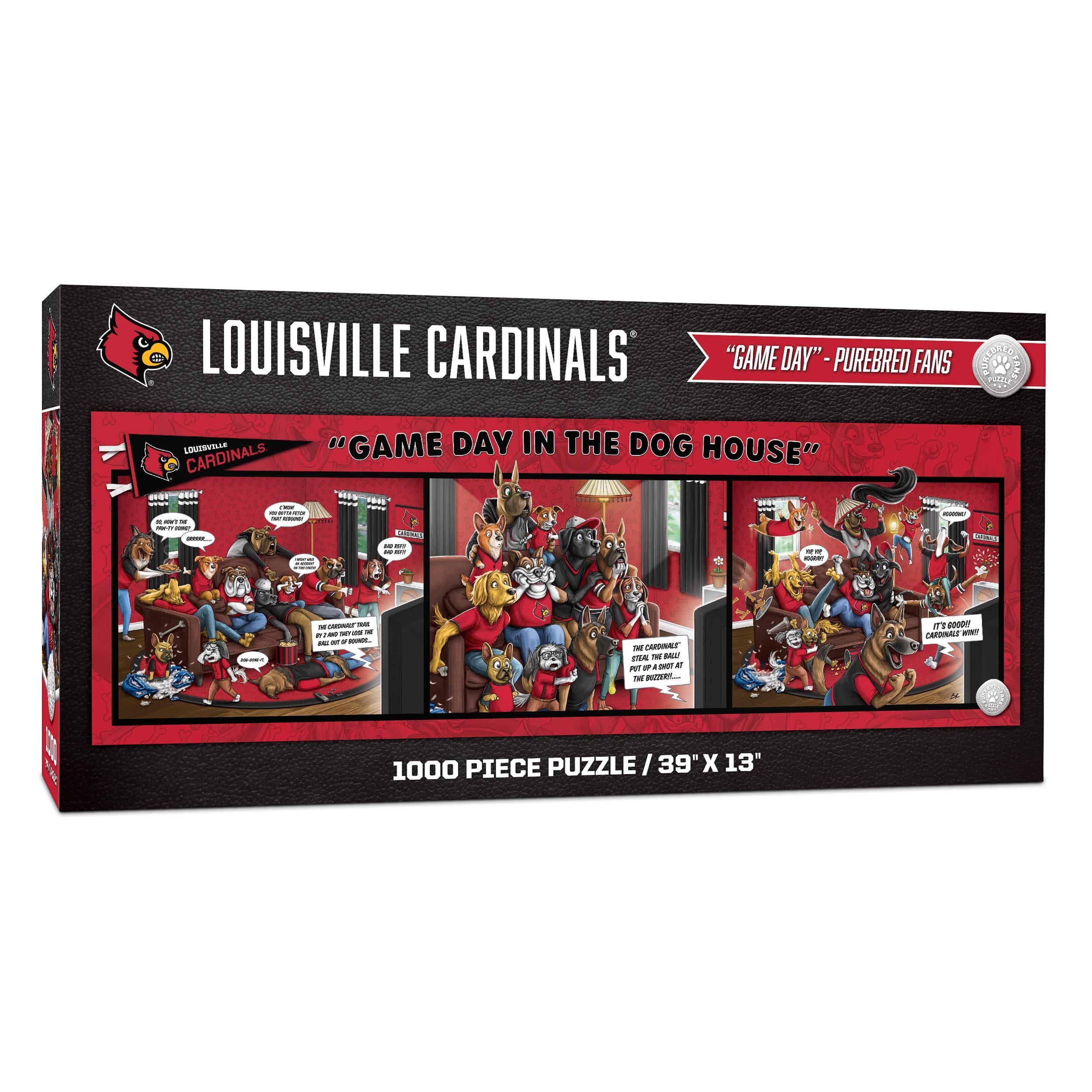 YouTheFan NCAA Louisville Cardinals Purebred Fans Gameday in the Dog House 1000PC Puzzle