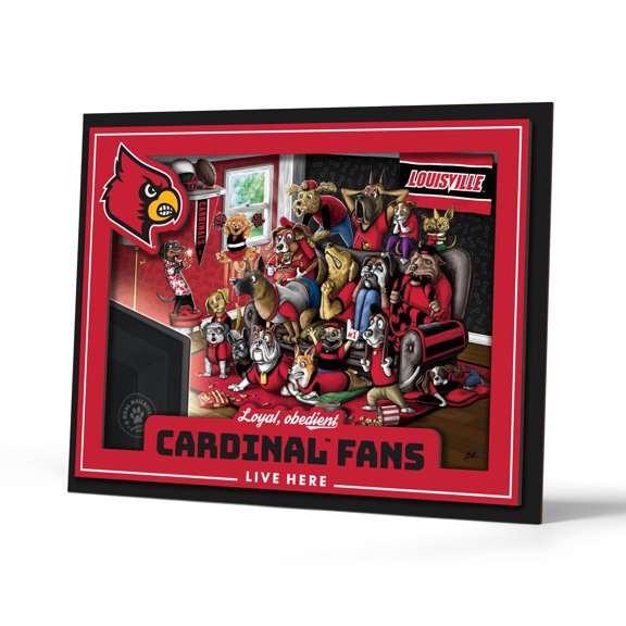 YouTheFan NCAA Louisville Cardinals Purebred Fans Wall Art