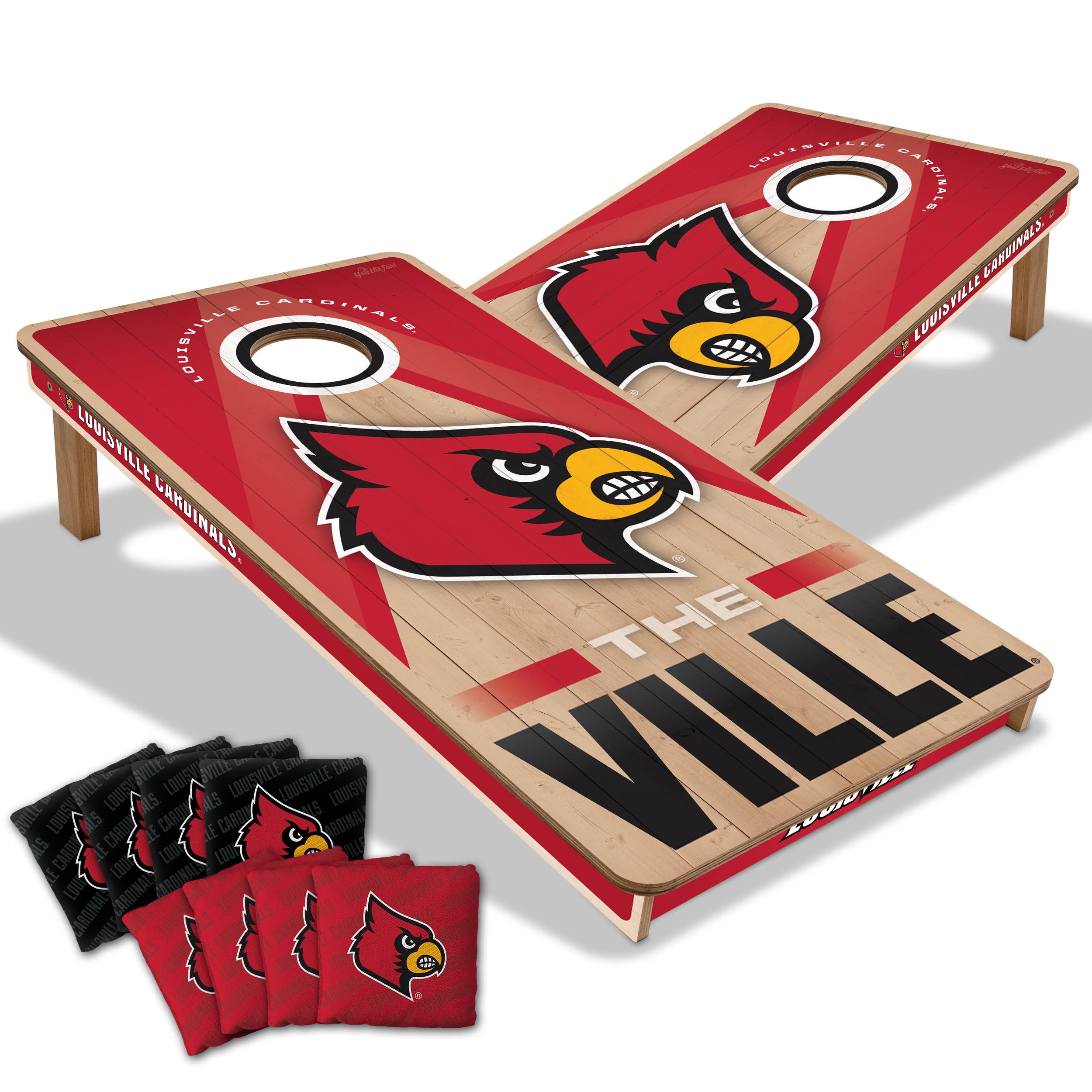 YouTheFan NCAA Louisville Cardinals 2x4 Slogan Series Cornhole