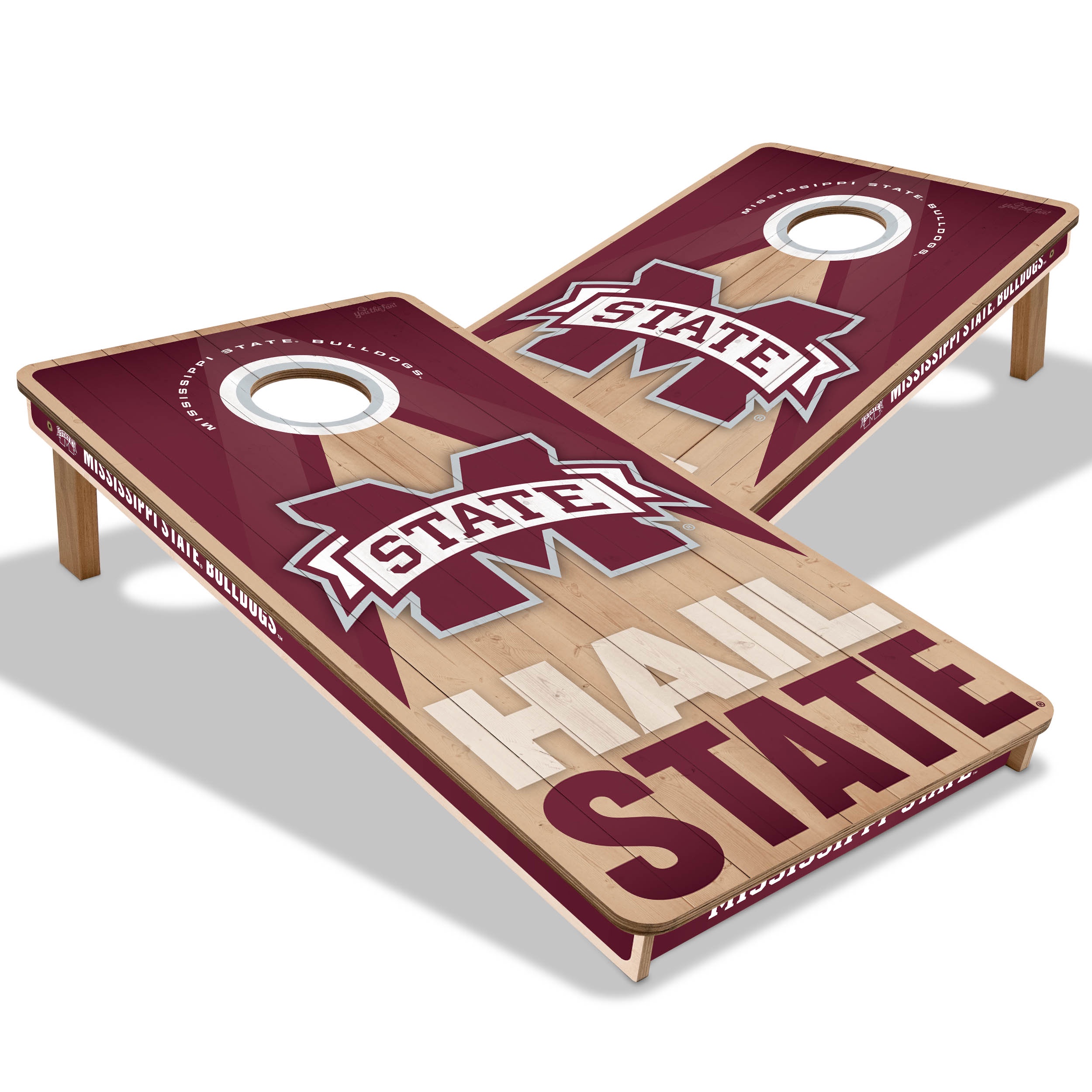 YouTheFan NCAA MS St Bulldogs 2X4 Slogan Series Cornhole NO BAGS