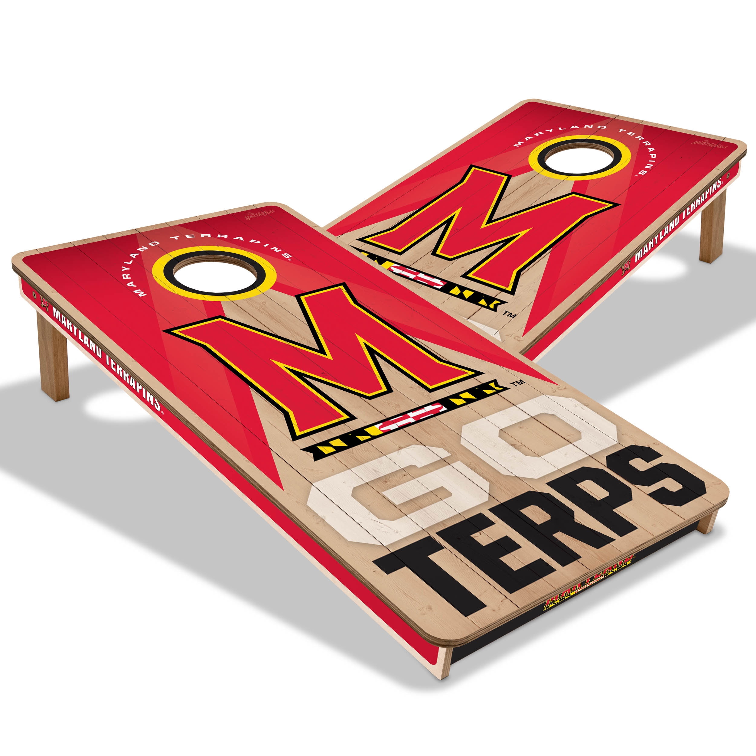 YouTheFan NCAA Maryland Terrapins 2X4 Slogan Series Cornhole NO BAGS