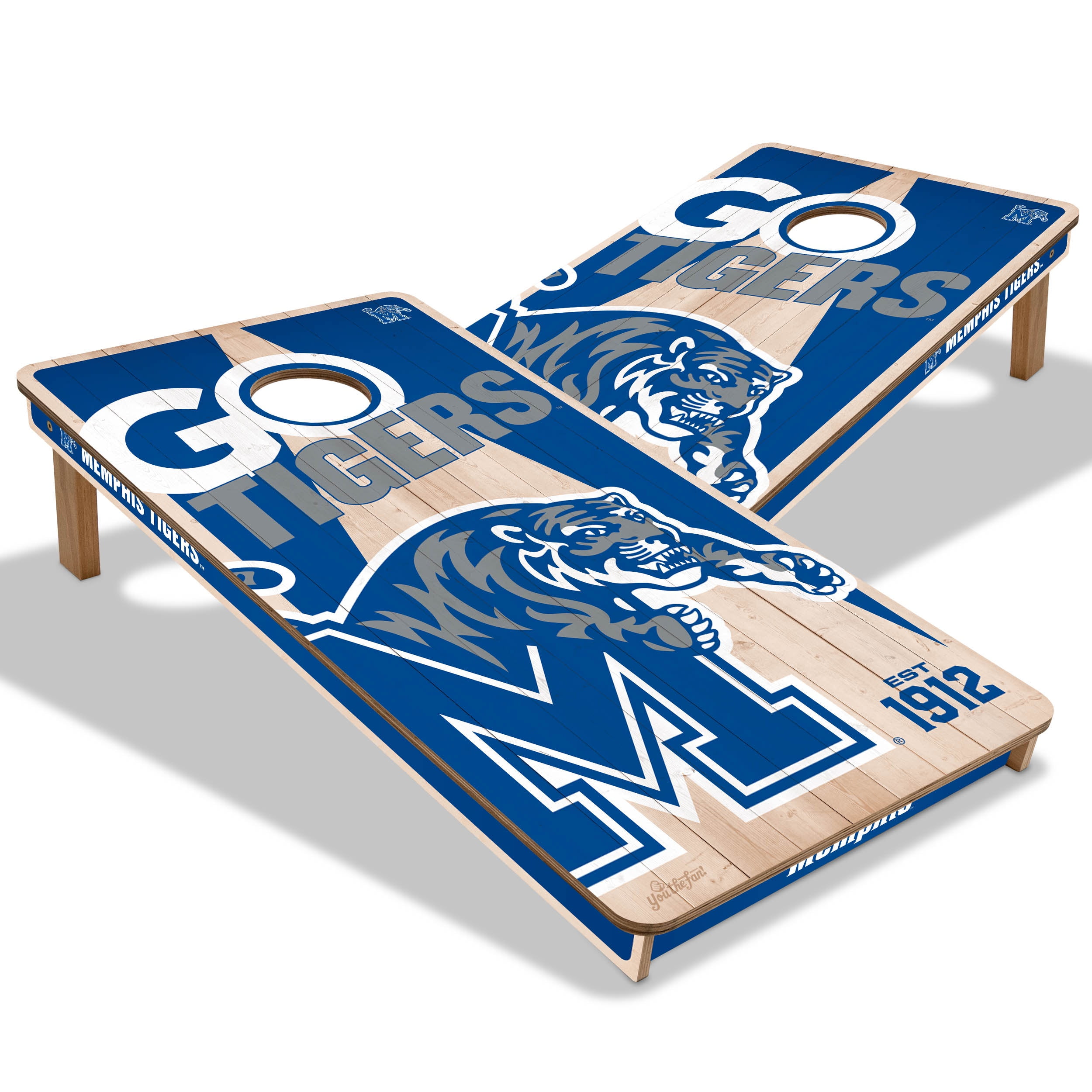 YouTheFan NCAA Memphis Tigers 2' x 4' Cornhole Game No Bags
