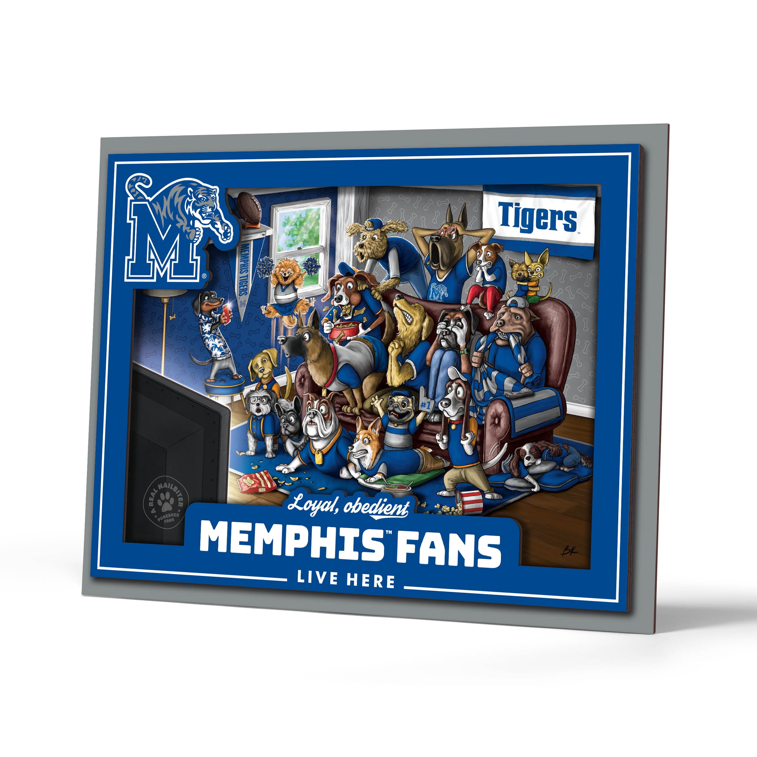 YouTheFan NCAA Memphis Tigers Purebred Fans Wall Art
