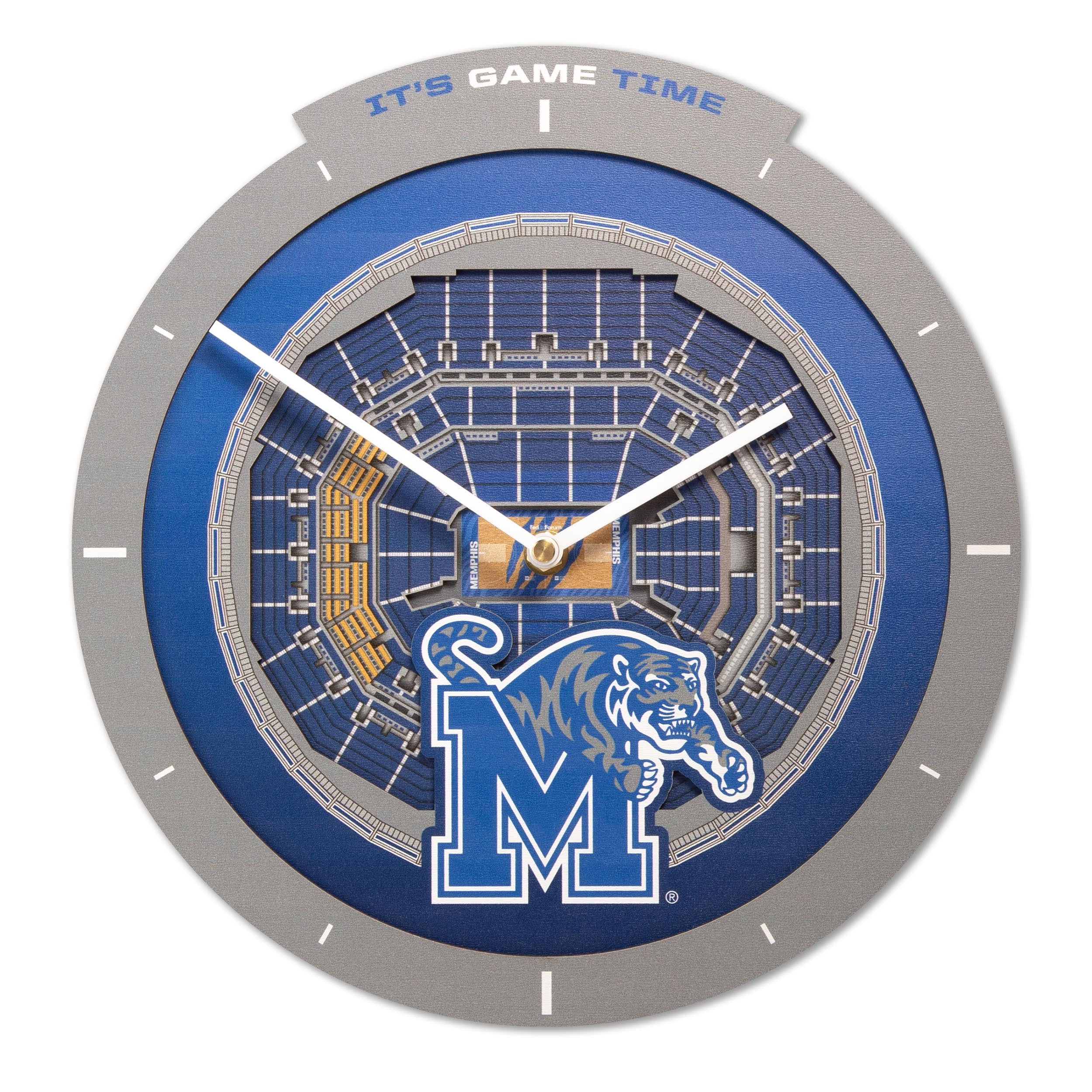 YouTheFan NCAA Memphis Tigers Stadiumview 3D Wall Clock