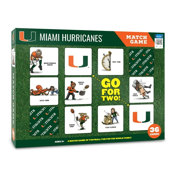 YouTheFan NCAA Miami Hurricanes Memory Match Game