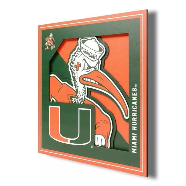 YouTheFan NCAA Miami Hurricanes Slogan Series 3D Wall Art