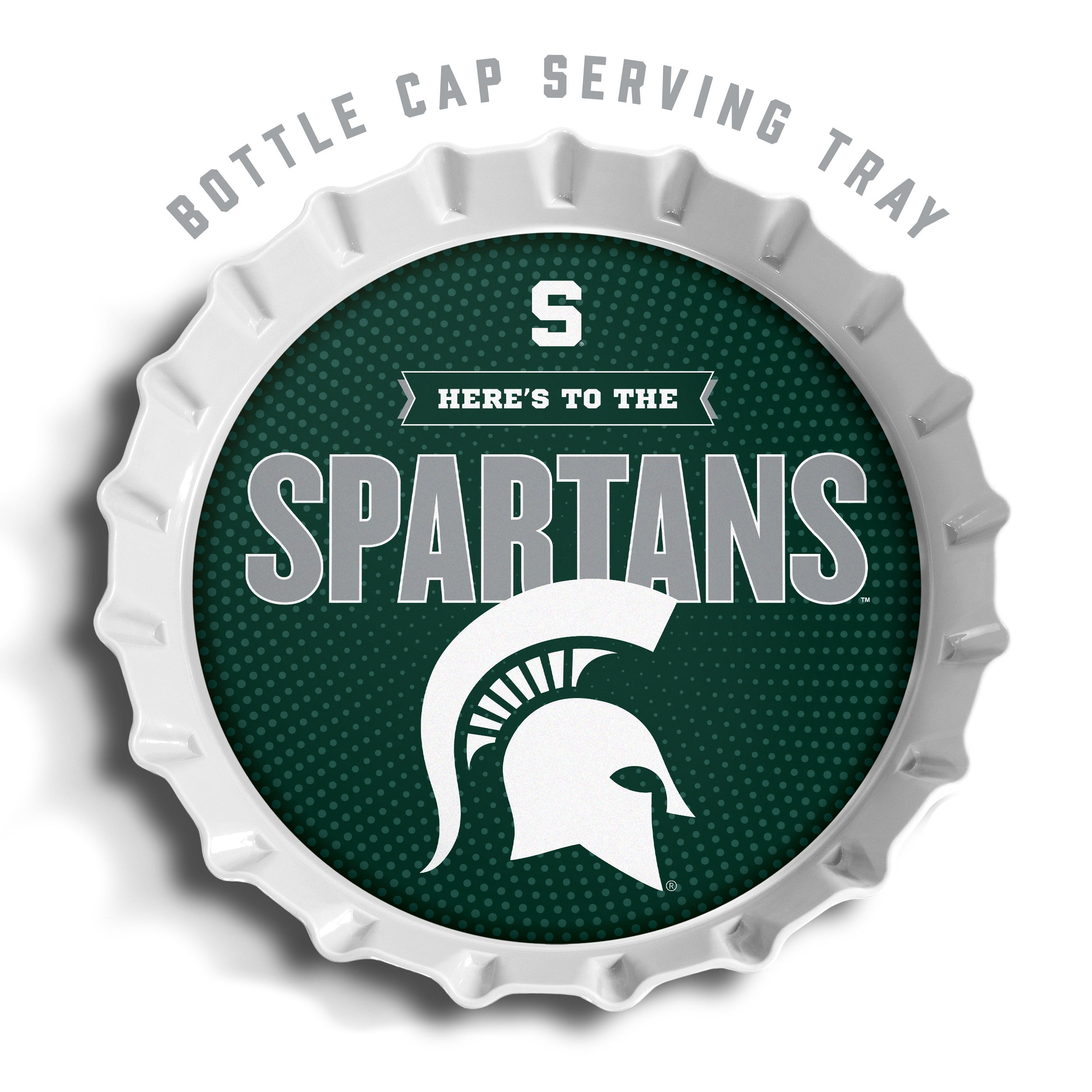 YouTheFan NCAA Michigan State Spartans Bottle Cap Serving Tray