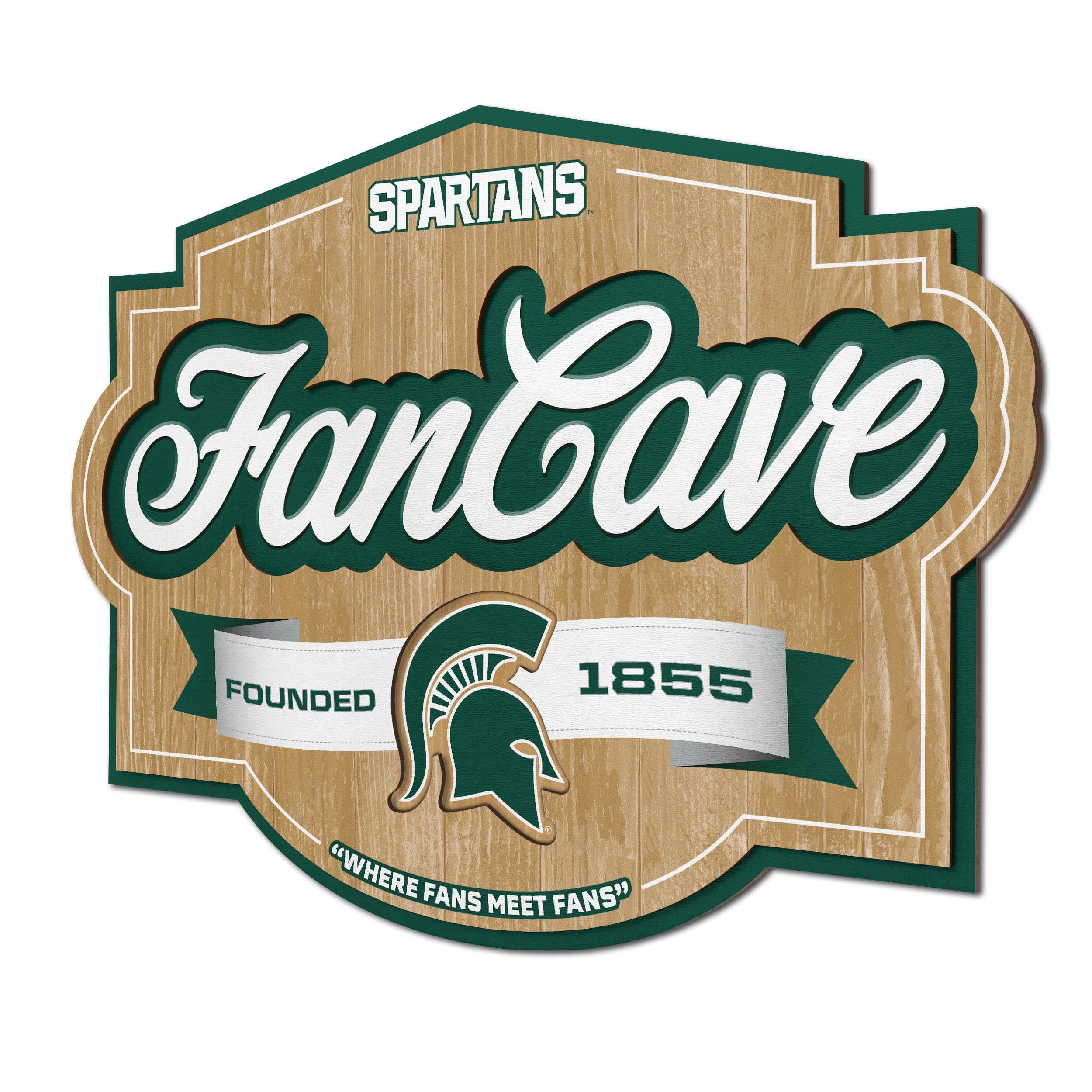 YouTheFan NCAA Michigan State Spartans Fan Cave Sign
