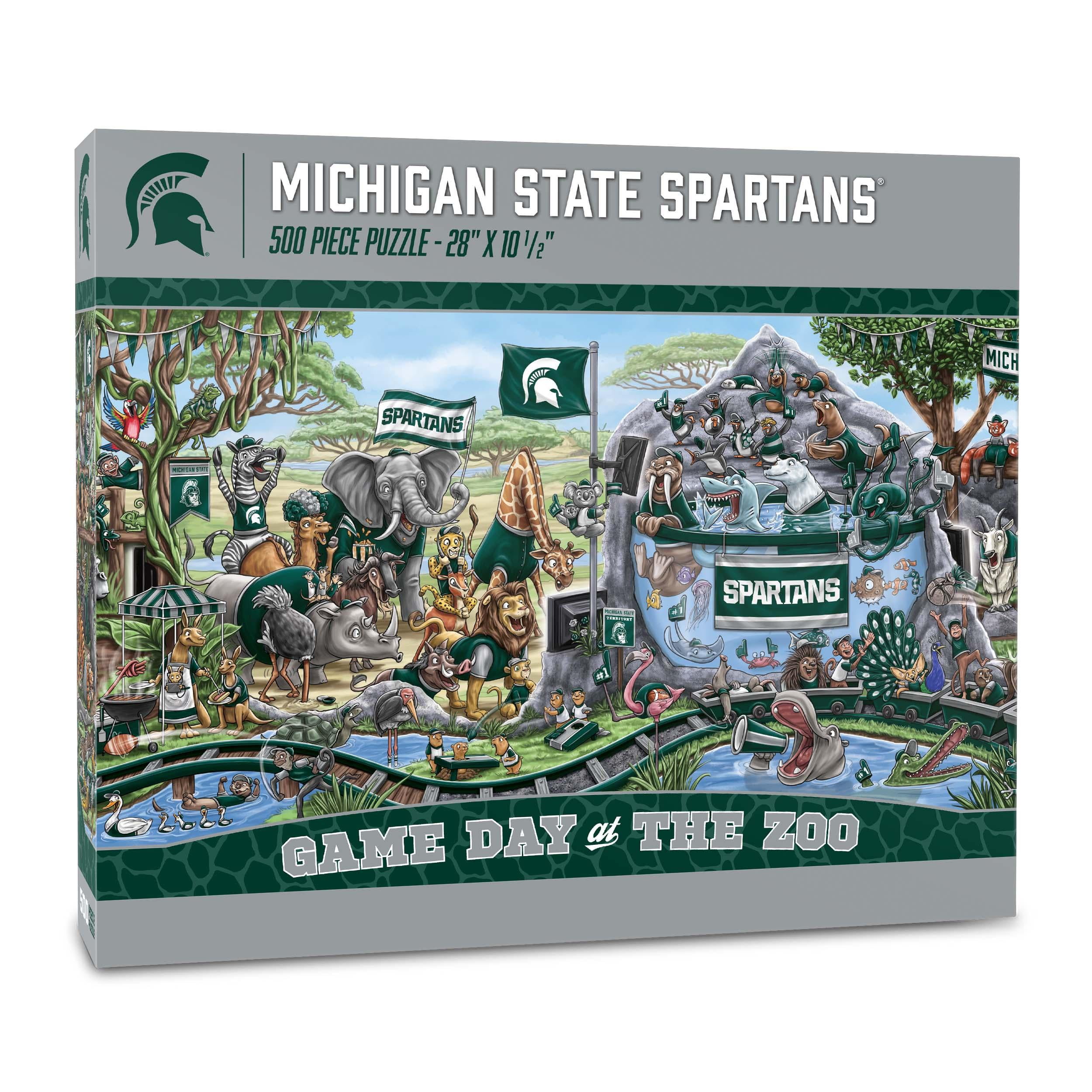 YouTheFan NCAA Michigan State Spartans Game Day at the Zoo - 500 pc Puzzle