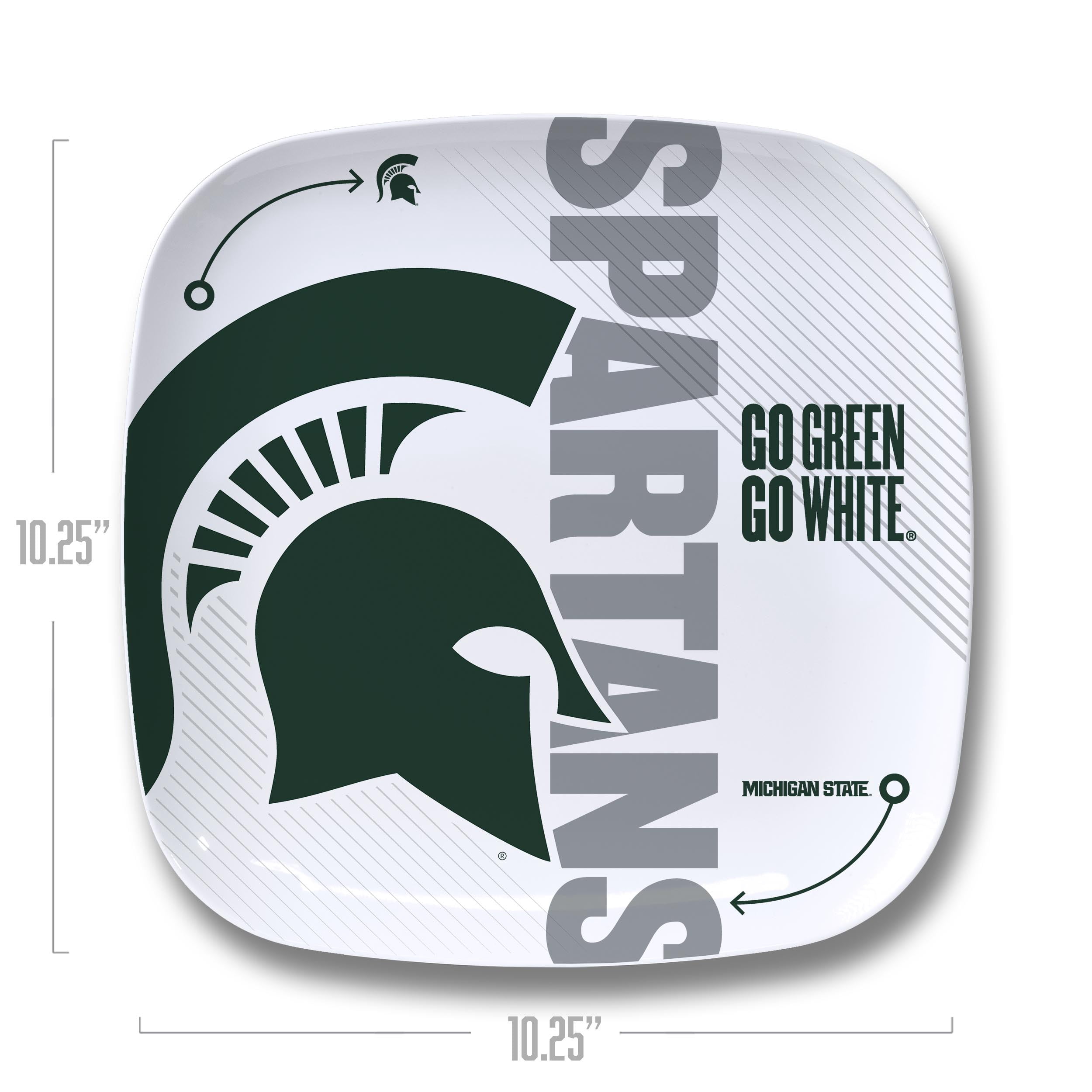 YouTheFan NCAA Michigan State Spartans Large Party Plate