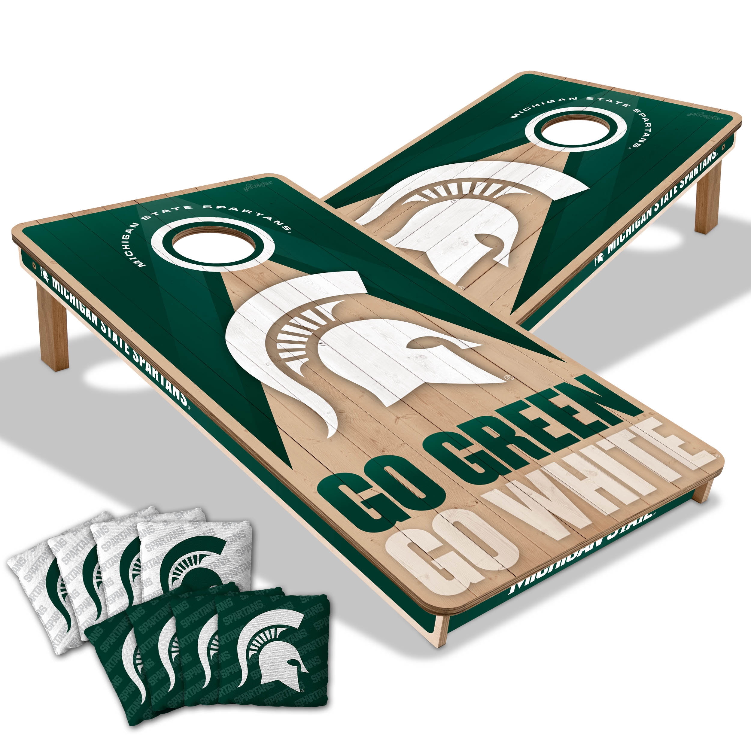 YouTheFan NCAA Michigan State Spartans 2x4 Slogan Series Cornhole
