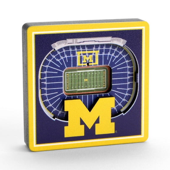 YouTheFan NCAA Michigan Wolverines 3D StadiumView Magnet