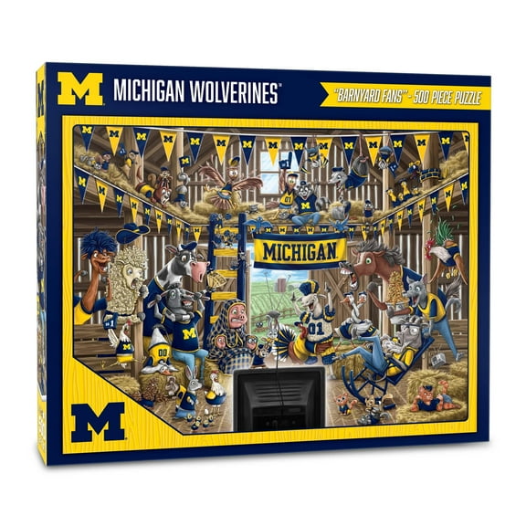 YouTheFan NCAA Michigan Wolverines Barnyard Fans Puzzle - 500 Piece