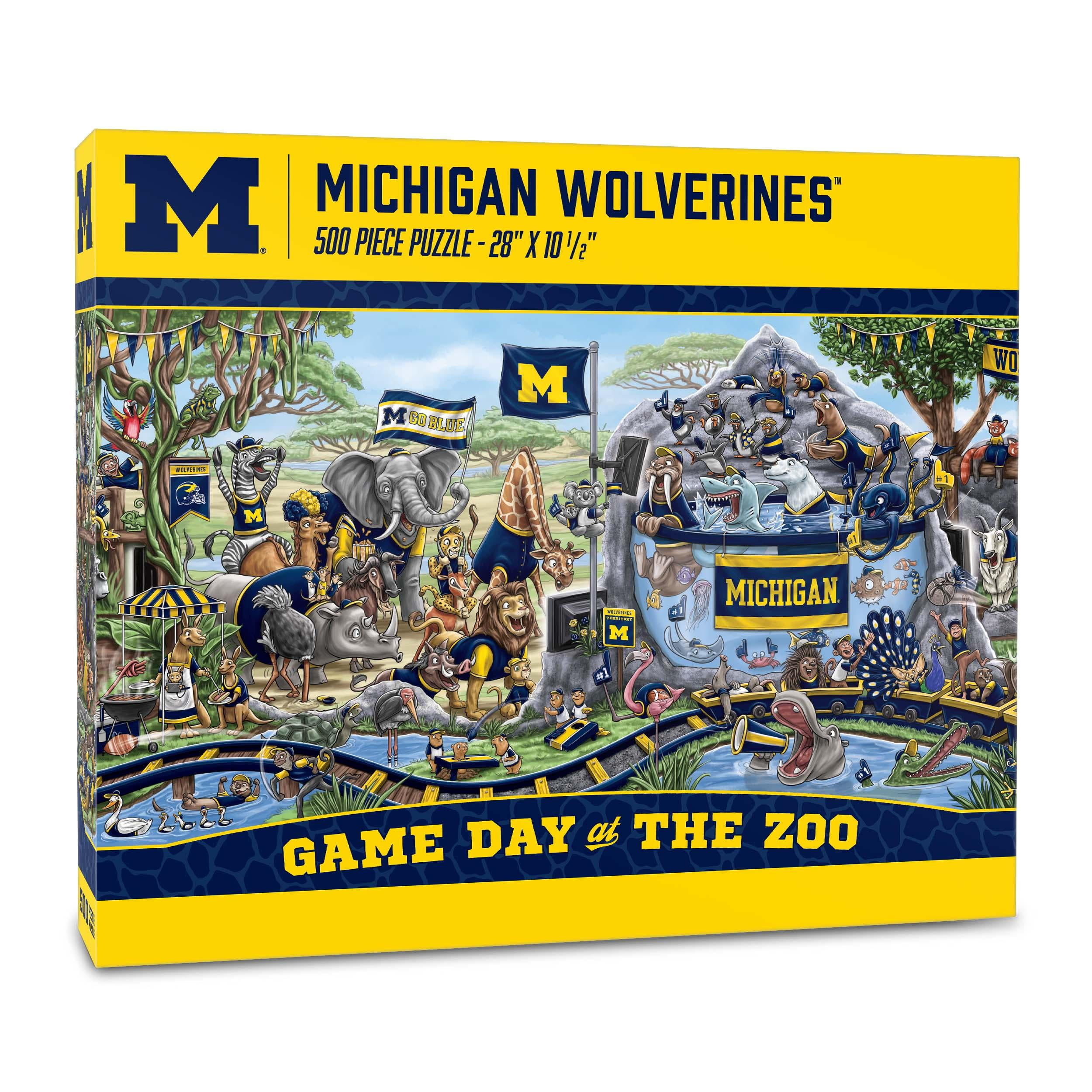 YouTheFan NCAA Michigan Wolverines Game Day at the Zoo - 500 pc Puzzle