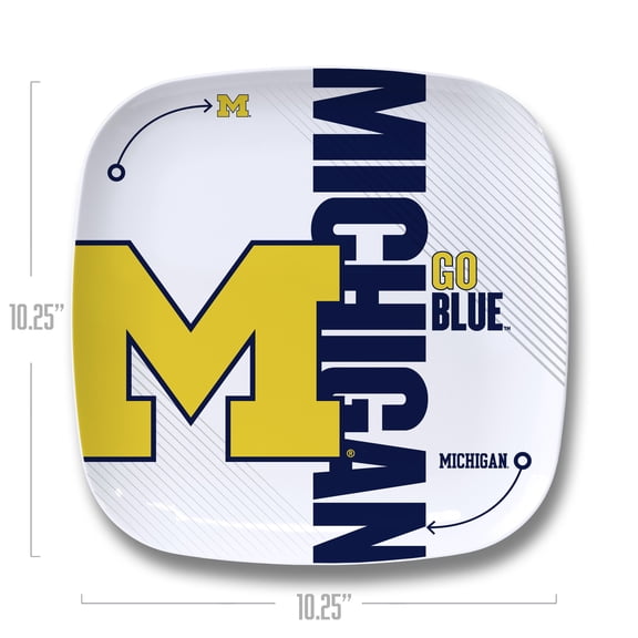 YouTheFan NCAA Michigan Wolverines Large Party Plate