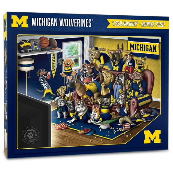IDNA Michigan Wolverines Purebred Fans 18'' x 24'' A Real Nailbiter 500-Piece Puzzle