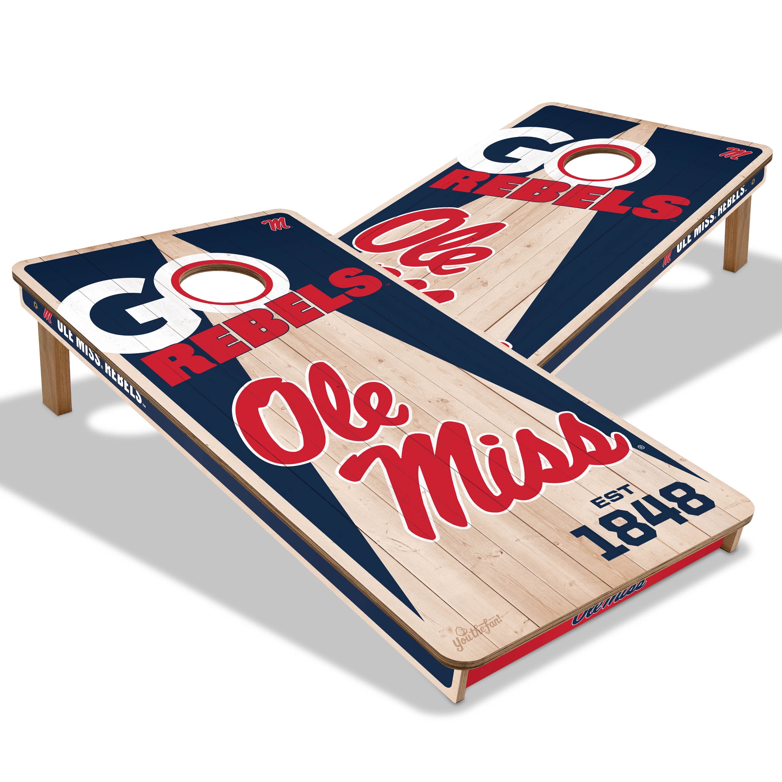 YouTheFan NCAA Mississippi Rebels 2' x 4' Cornhole Game No Bags