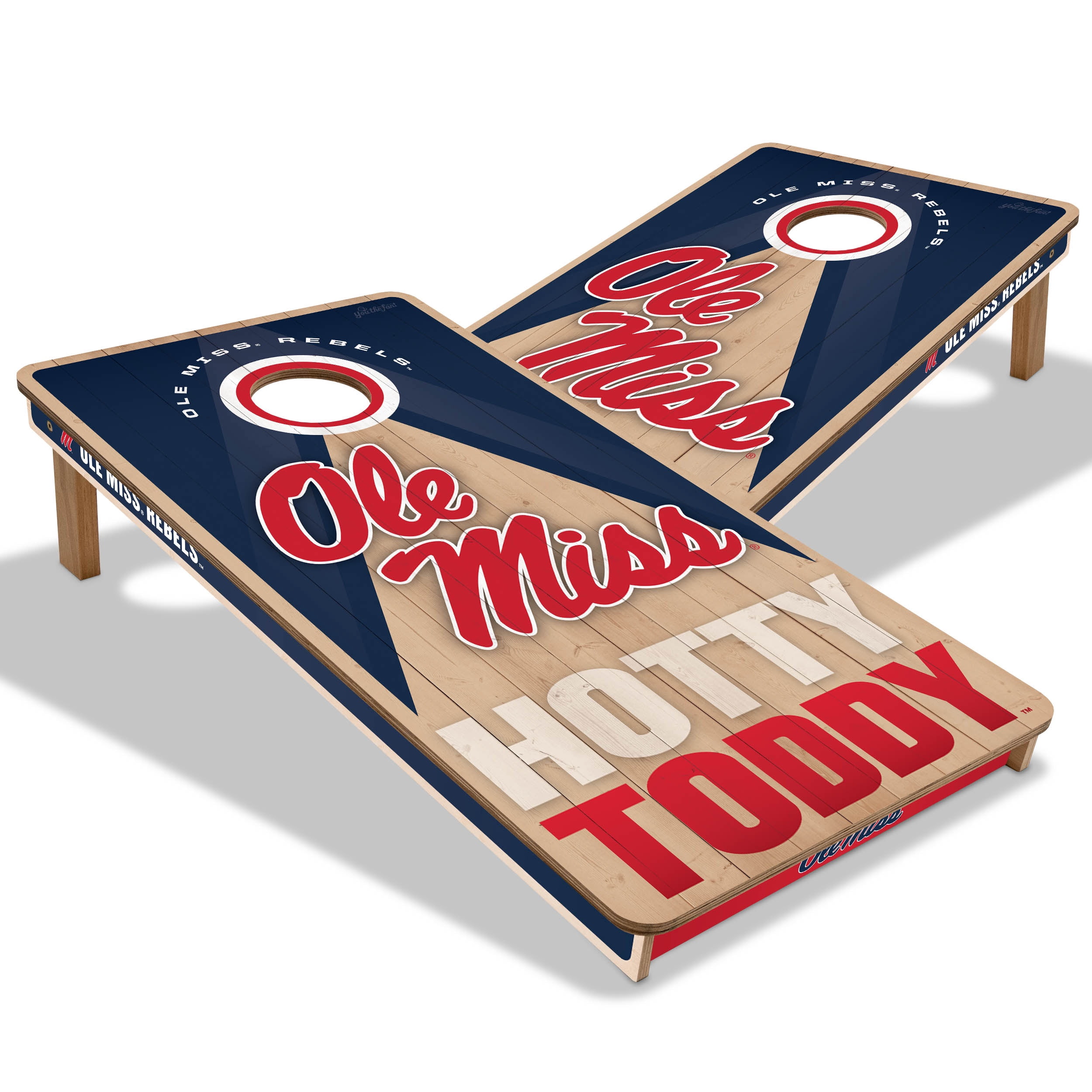 YouTheFan NCAA Mississippi Rebels 2X4 Slogan Series Cornhole NO BAGS