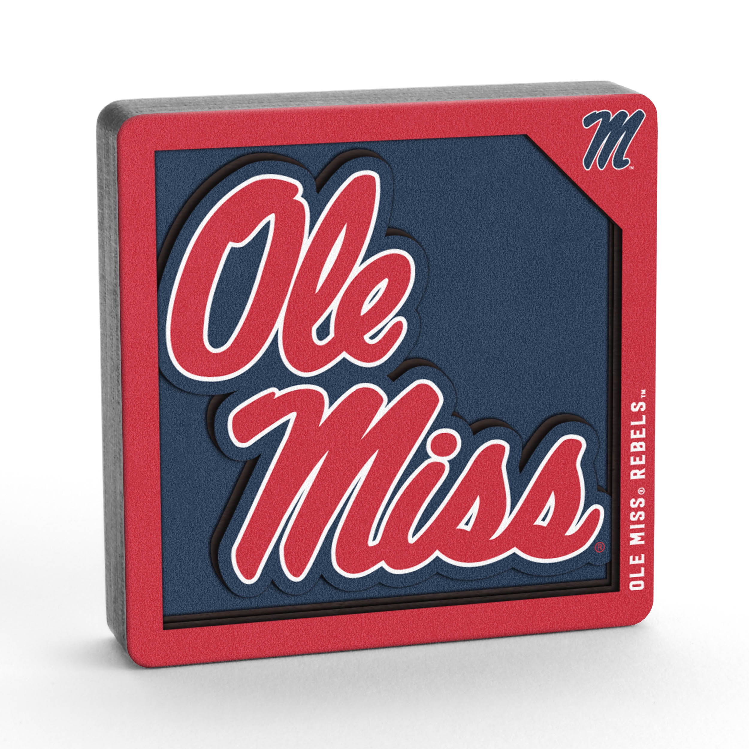 YouTheFan NCAA Mississippi Rebels 3D Logo Series Magnet