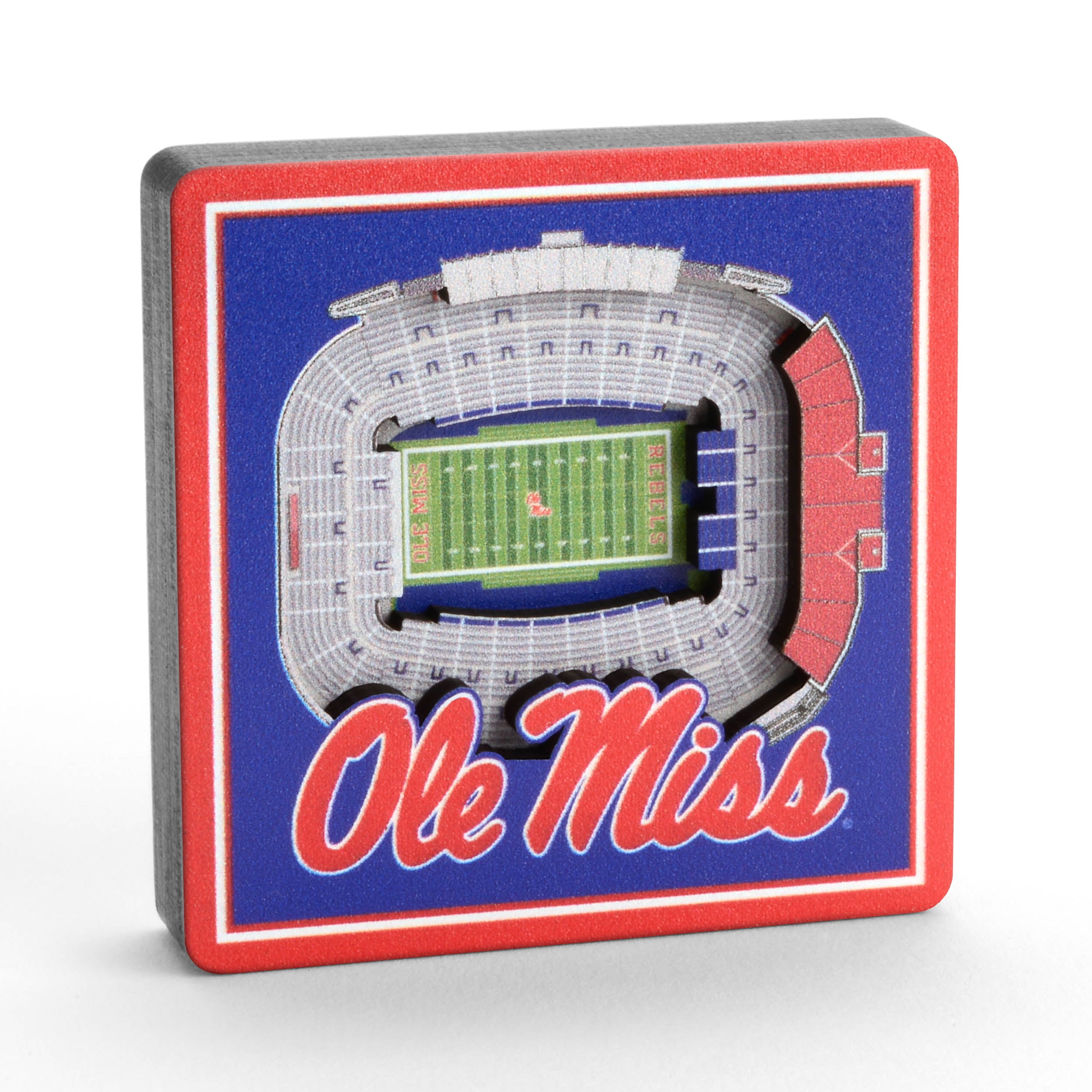 YouTheFan NCAA Mississippi Rebels 3D StadiumView Magnet