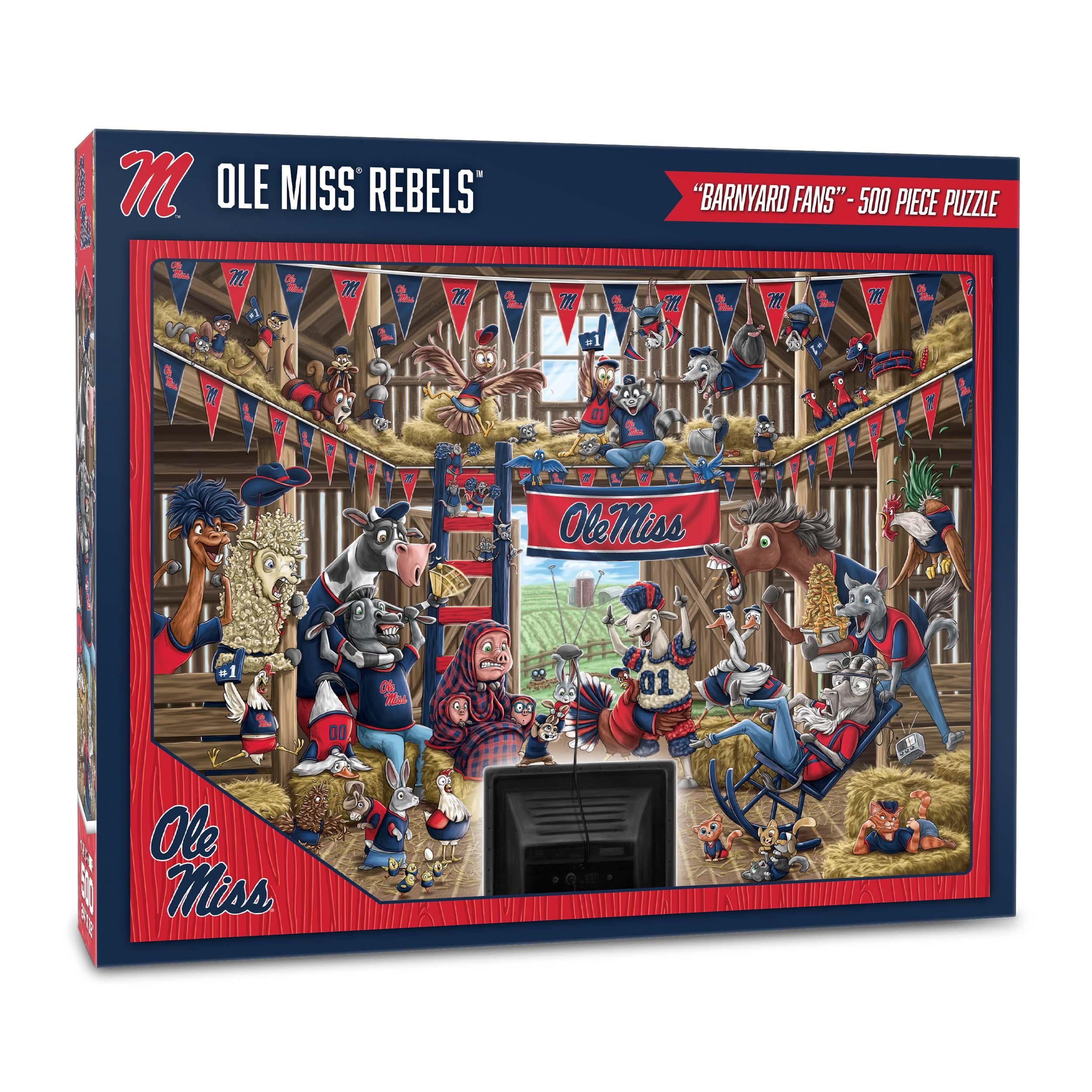 YouTheFan NCAA Mississippi Rebels Barnyard Fans Puzzle - 500 Piece