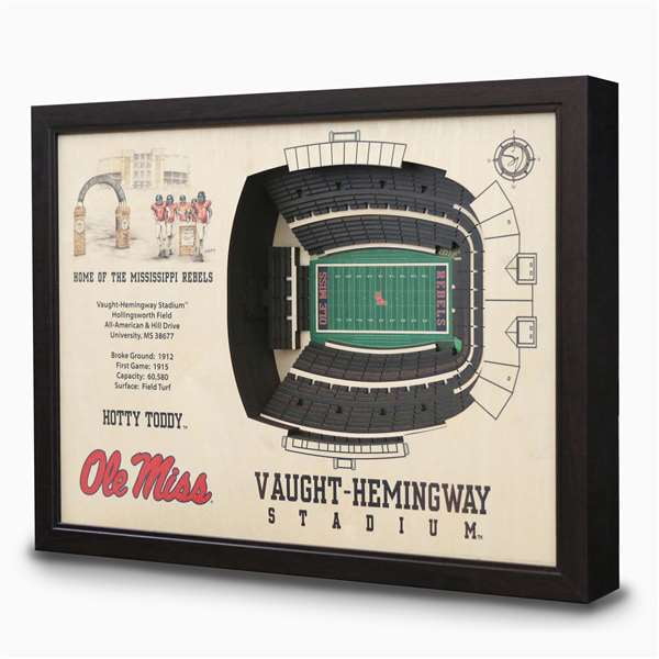 YouTheFan NCAA Mississippi Rebels FB 25-Layer Stadiumview Wall Art