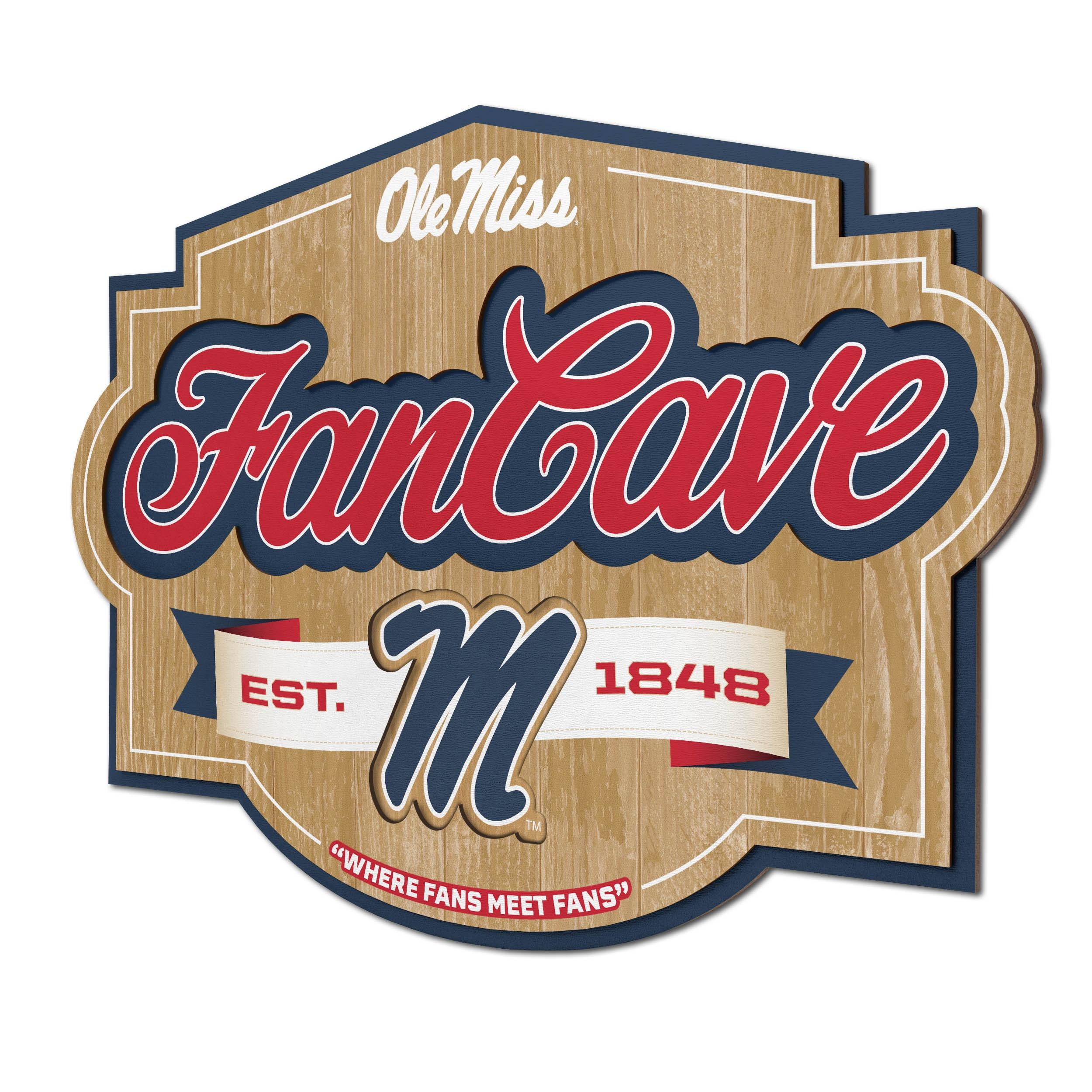 YouTheFan NCAA Mississippi Rebels Fan Cave Sign