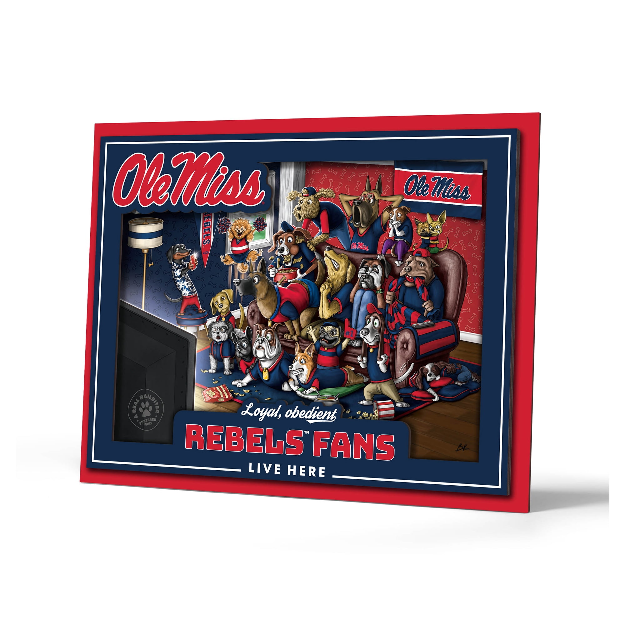 IDNA Ole Miss Rebels 13.25" x 17.25" Purebred Fans Wall Art