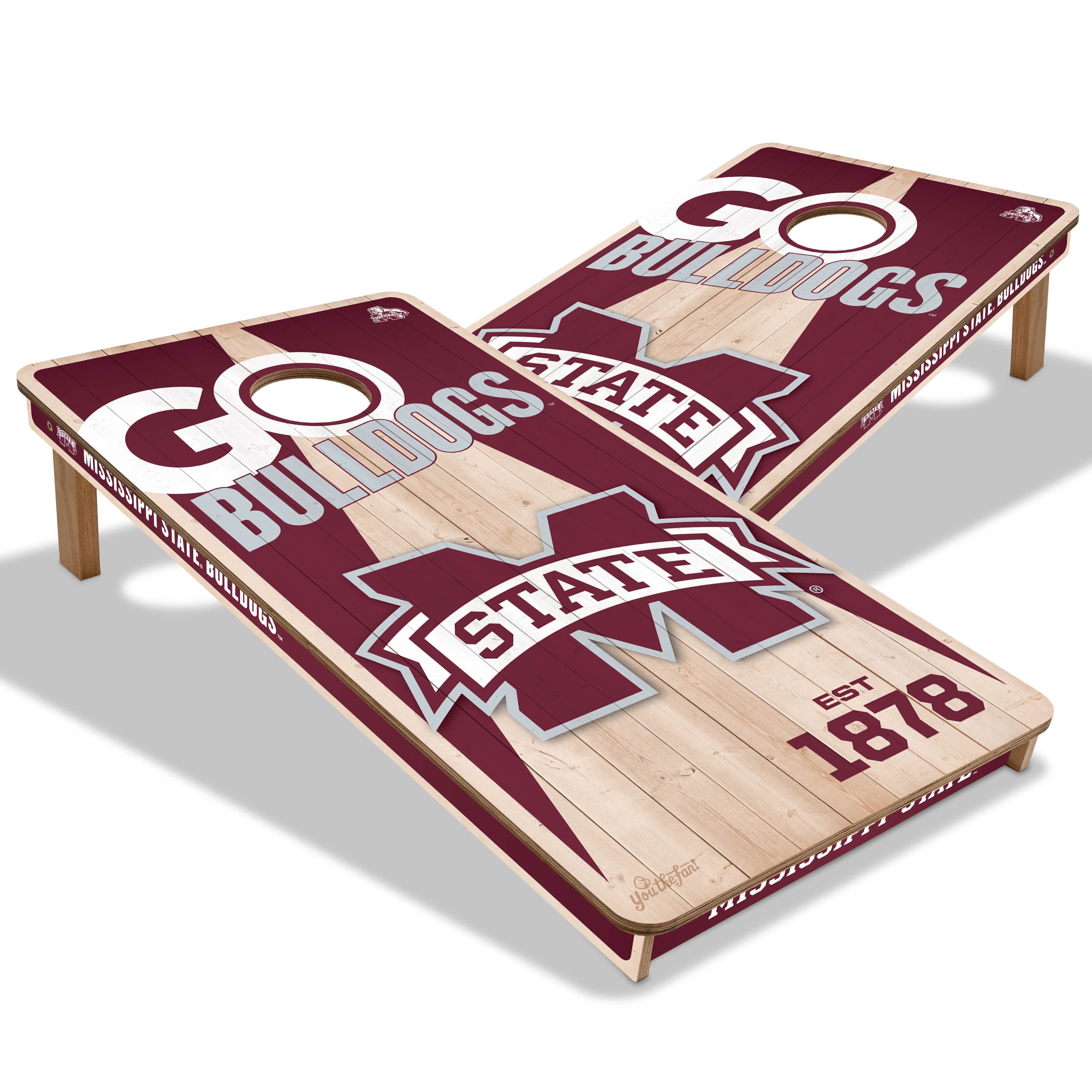YouTheFan NCAA Mississippi State Bulldogs 2' x 4' Cornhole Game No Bags