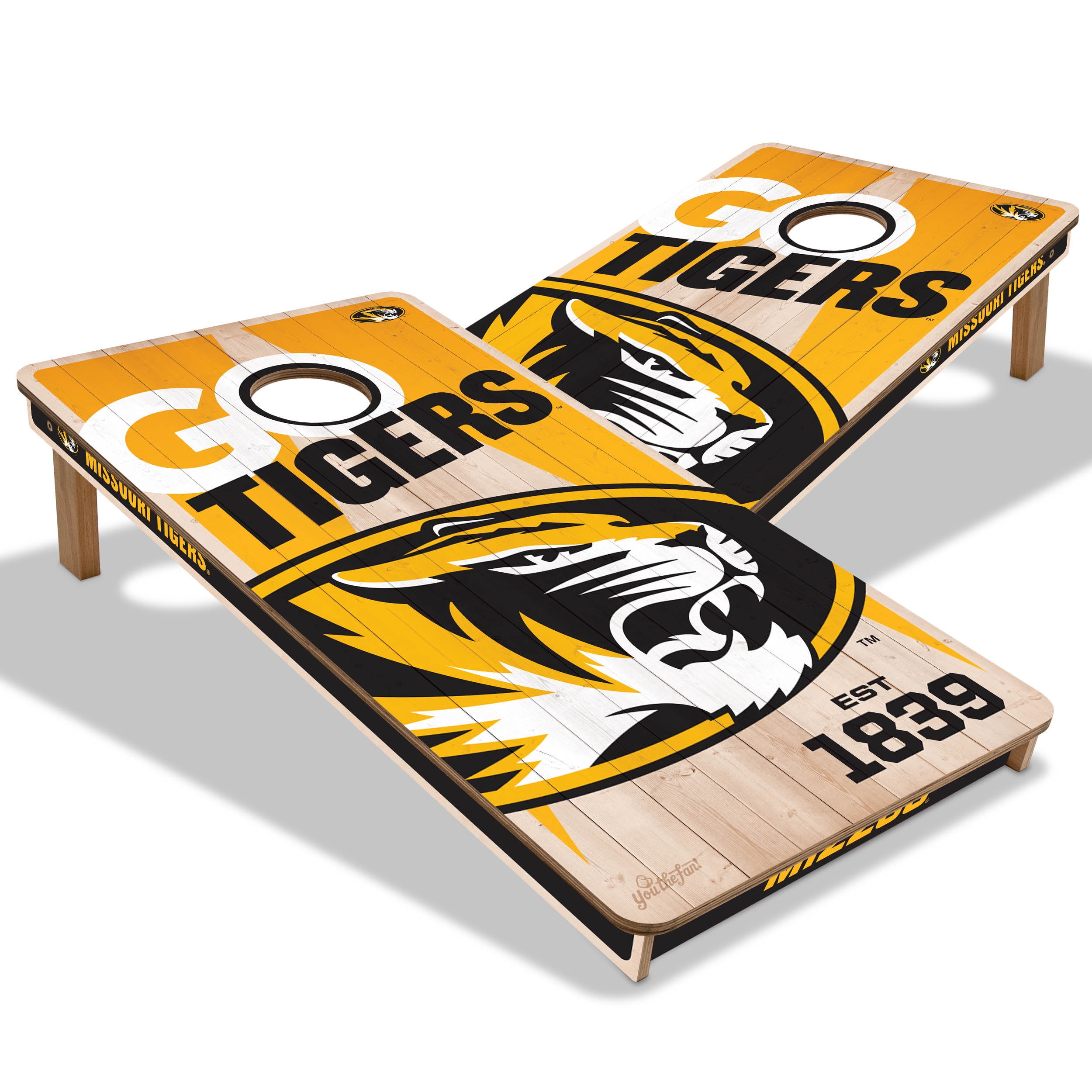 YouTheFan NCAA Missouri Tigers 2' x 4' Cornhole Game No Bags