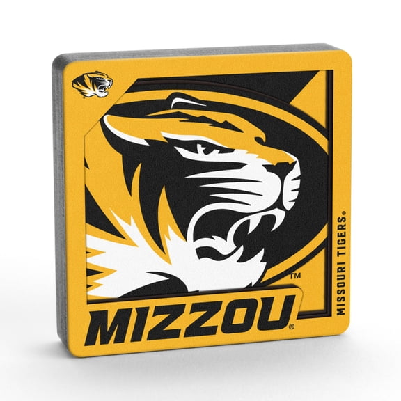 YouTheFan NCAA Missouri Tigers 3D Logo Series Magnet