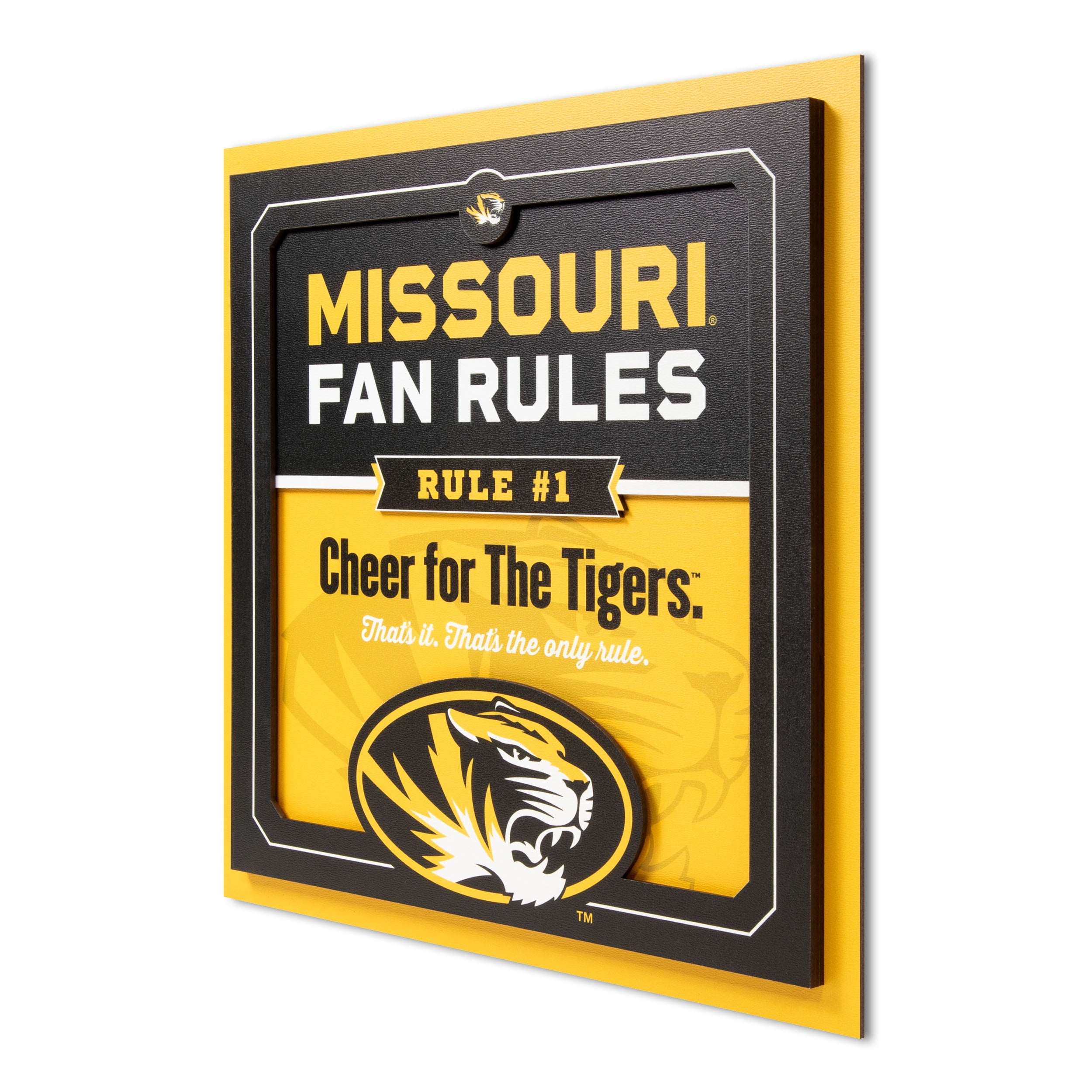 YouTheFan NCAA Missouri Tigers Fan Rules 3D Wall Art