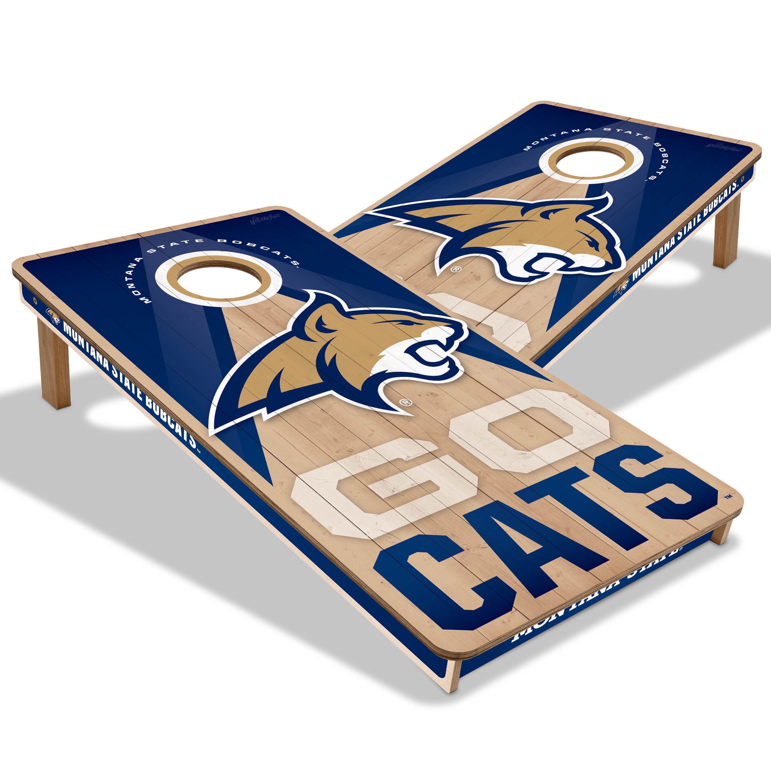 YouTheFan NCAA Montana St Bobcats 2X4 Slogan Series Cornhole NO BAGS