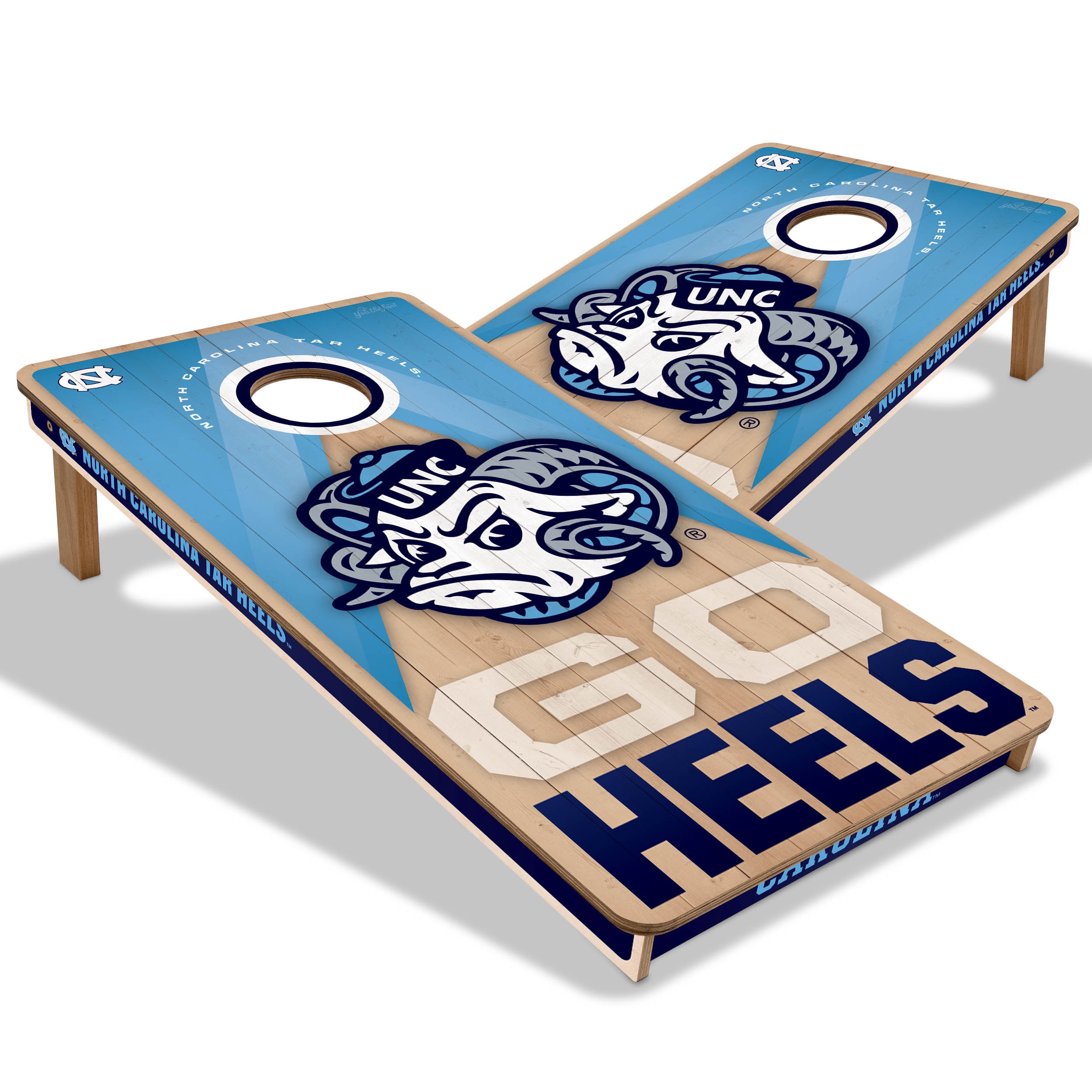 YouTheFan NCAA N Carolina Tar Heels 2x4 Slogan Series Cornhole NO BAGS